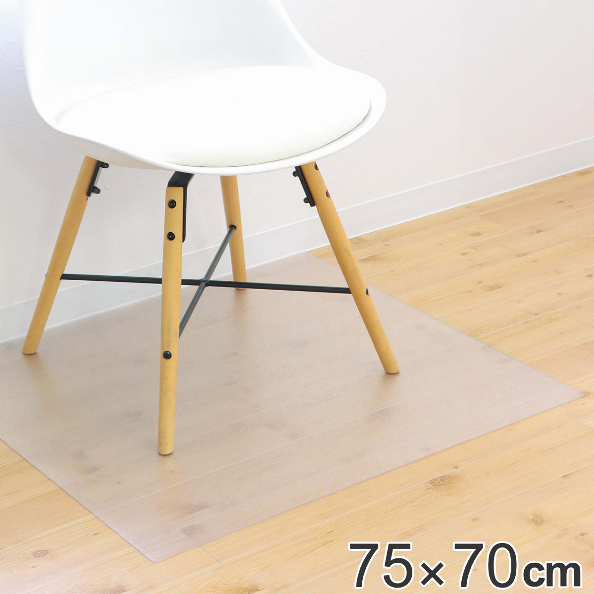 PVCマルチ保護マット75×70cm （ マット カーペット マルチマット シート フロアマット チェアマット 透明 ）