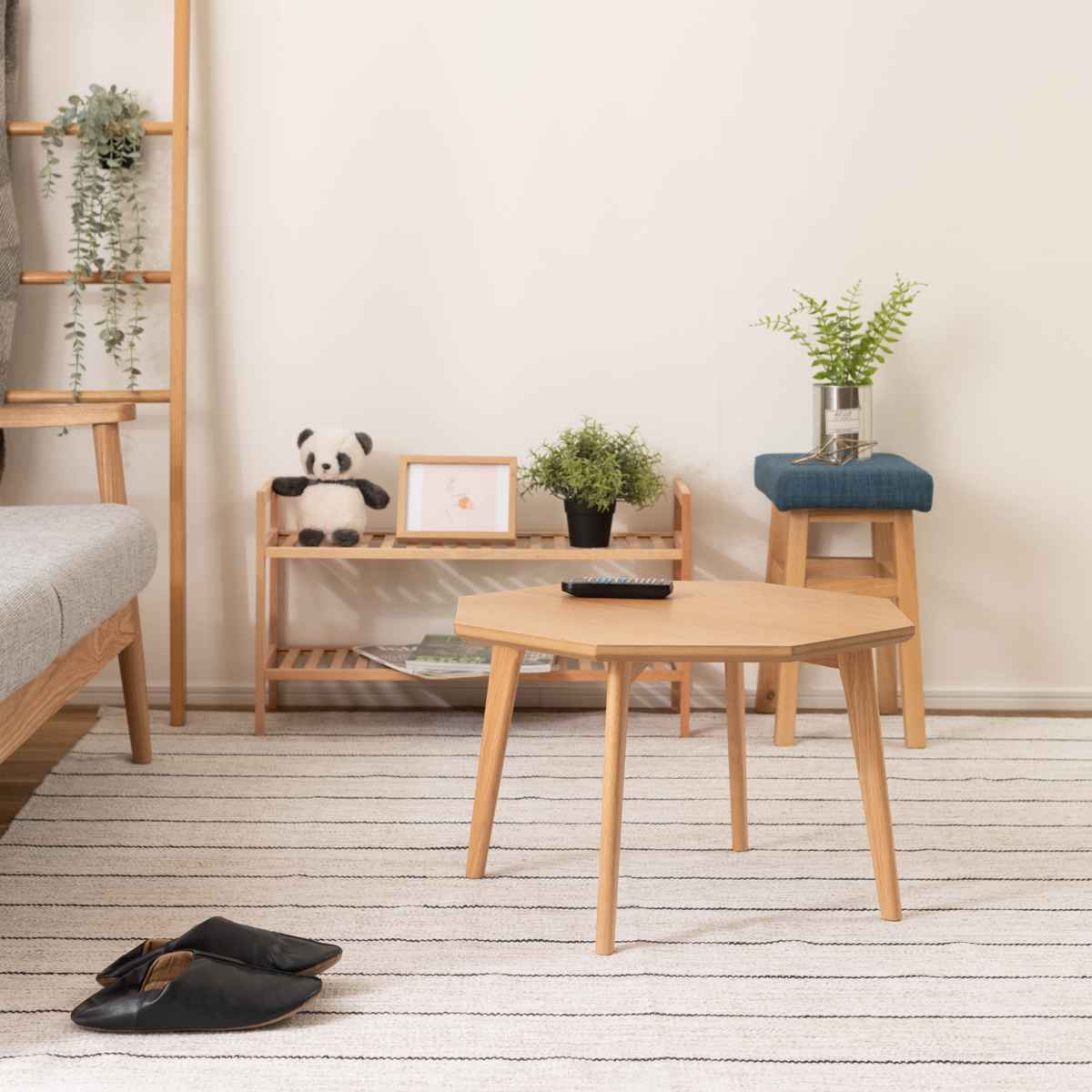 東谷 ローテーブル 高さ36cm 天然木 組立品 （ 座卓 小さめ 北欧