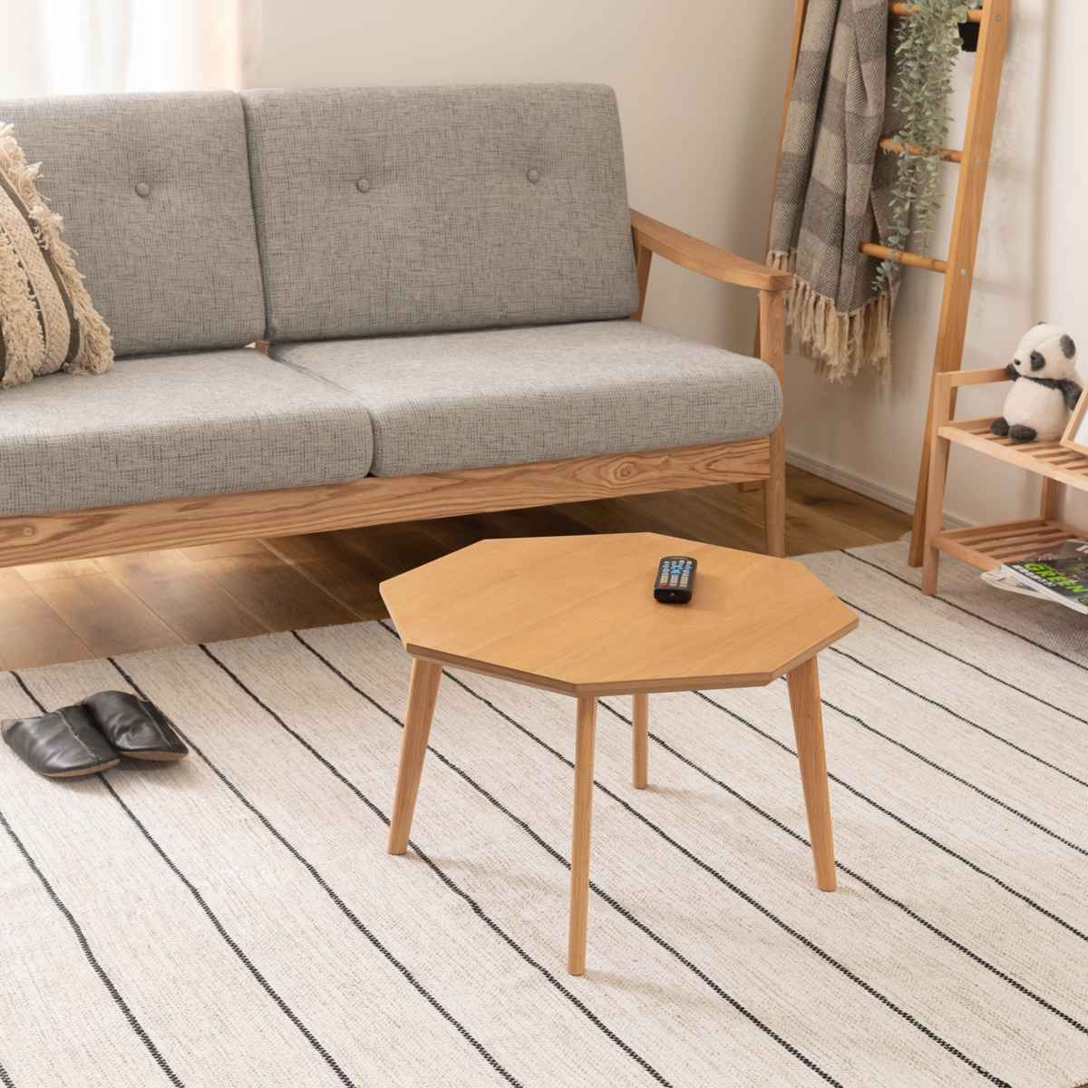 東谷 ローテーブル 高さ36cm 天然木 組立品 （ 座卓 小さめ 北欧