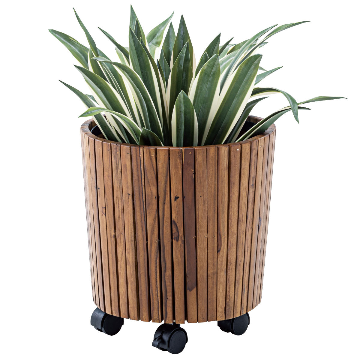 プランター ウッドプランター S 直径34×高さ35cm （ 植木鉢カバー ポットカバー プランターカバー 鉢入れ 鉢植え かご 8号鉢用 木製 ）_4