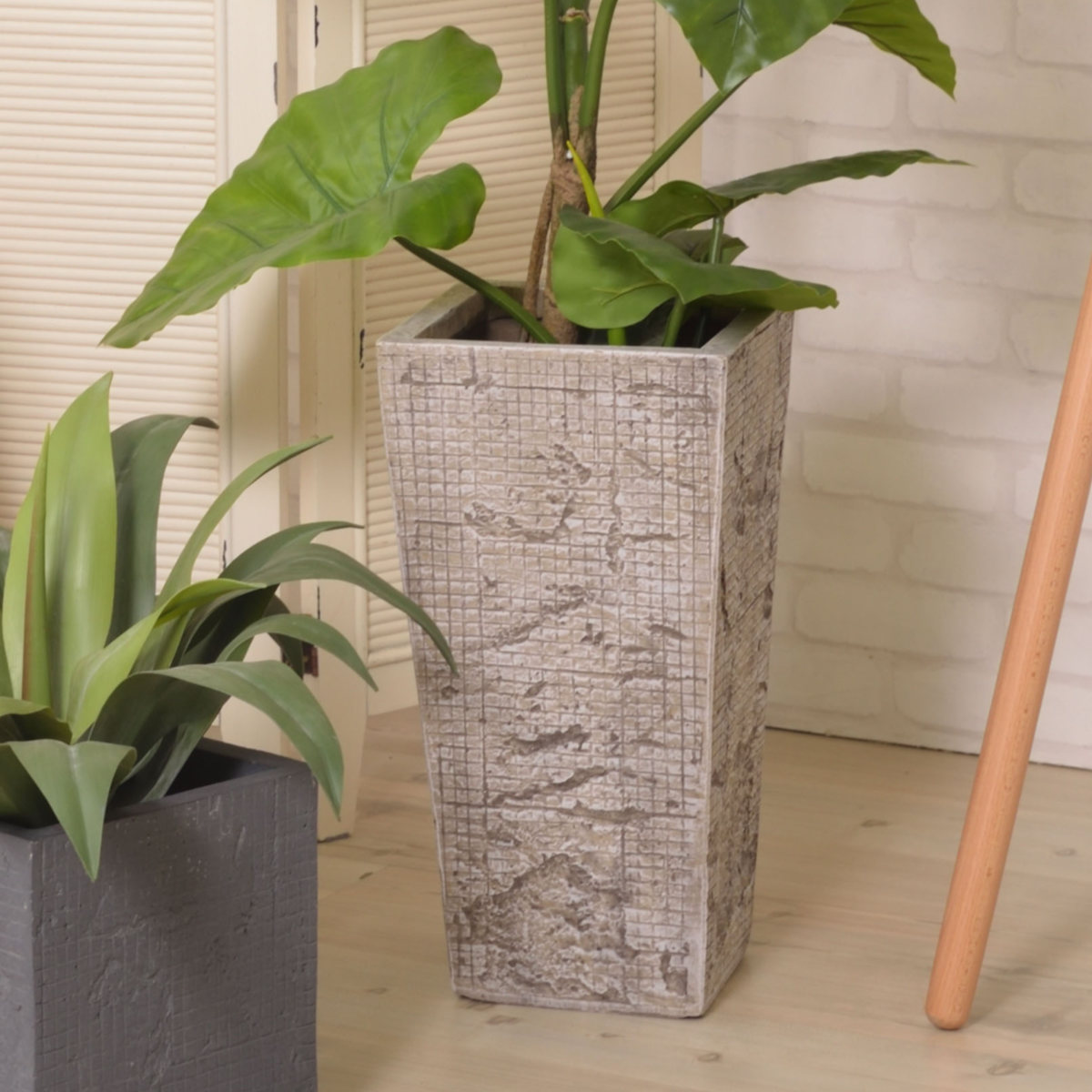 東谷 プランター グリーンベース 幅24×奥行24×高さ47cm （ 植木鉢 