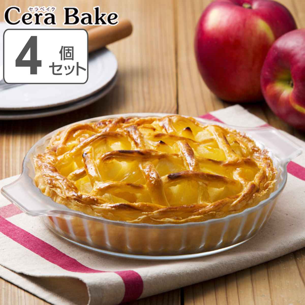 ADERIA タルト型 23×19cm タルトM CERA BAKE セラベイク 耐熱ガラス