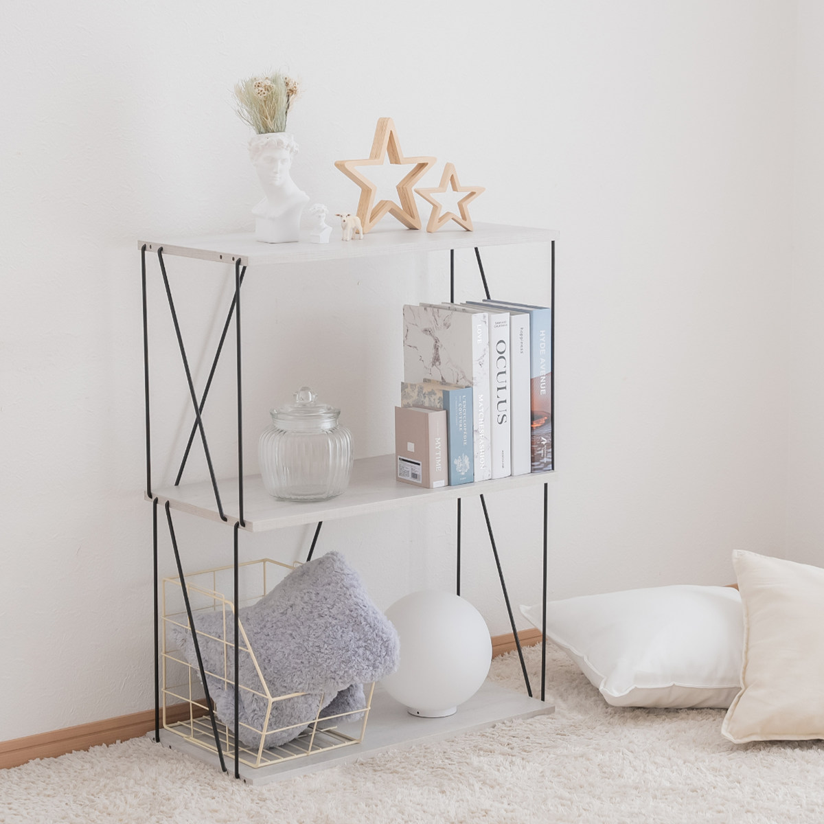 不二貿易（Fuji Boeki） EZBO ワイヤーラック 3段 幅61cm 工具不要