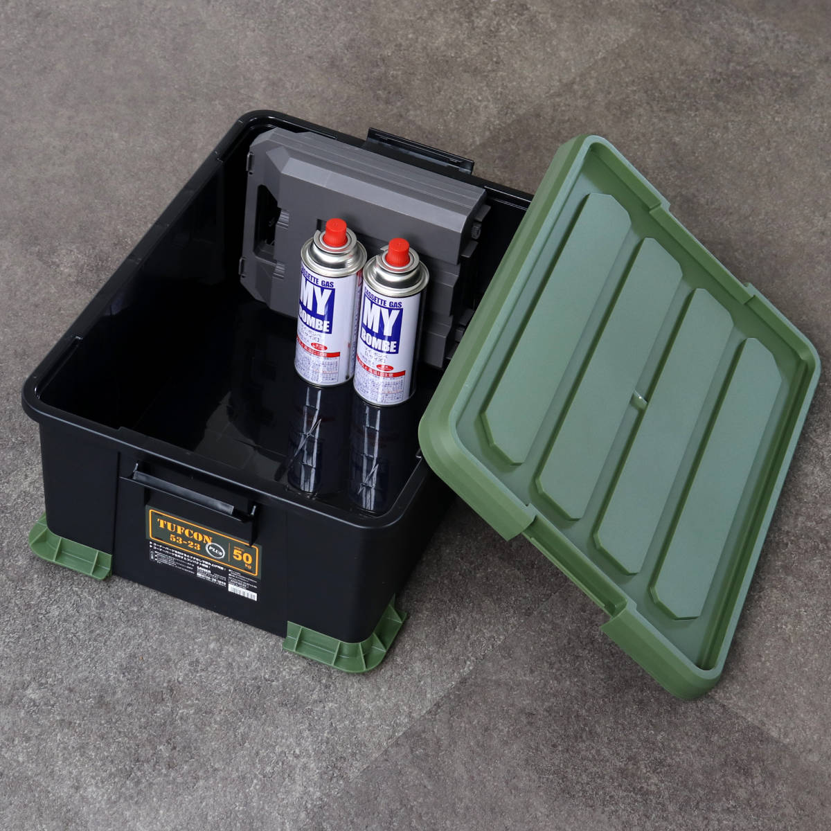 SANKA 収納ボックス Nタフコンプラス ATCP-53-23 フタ付き 幅39×奥行53