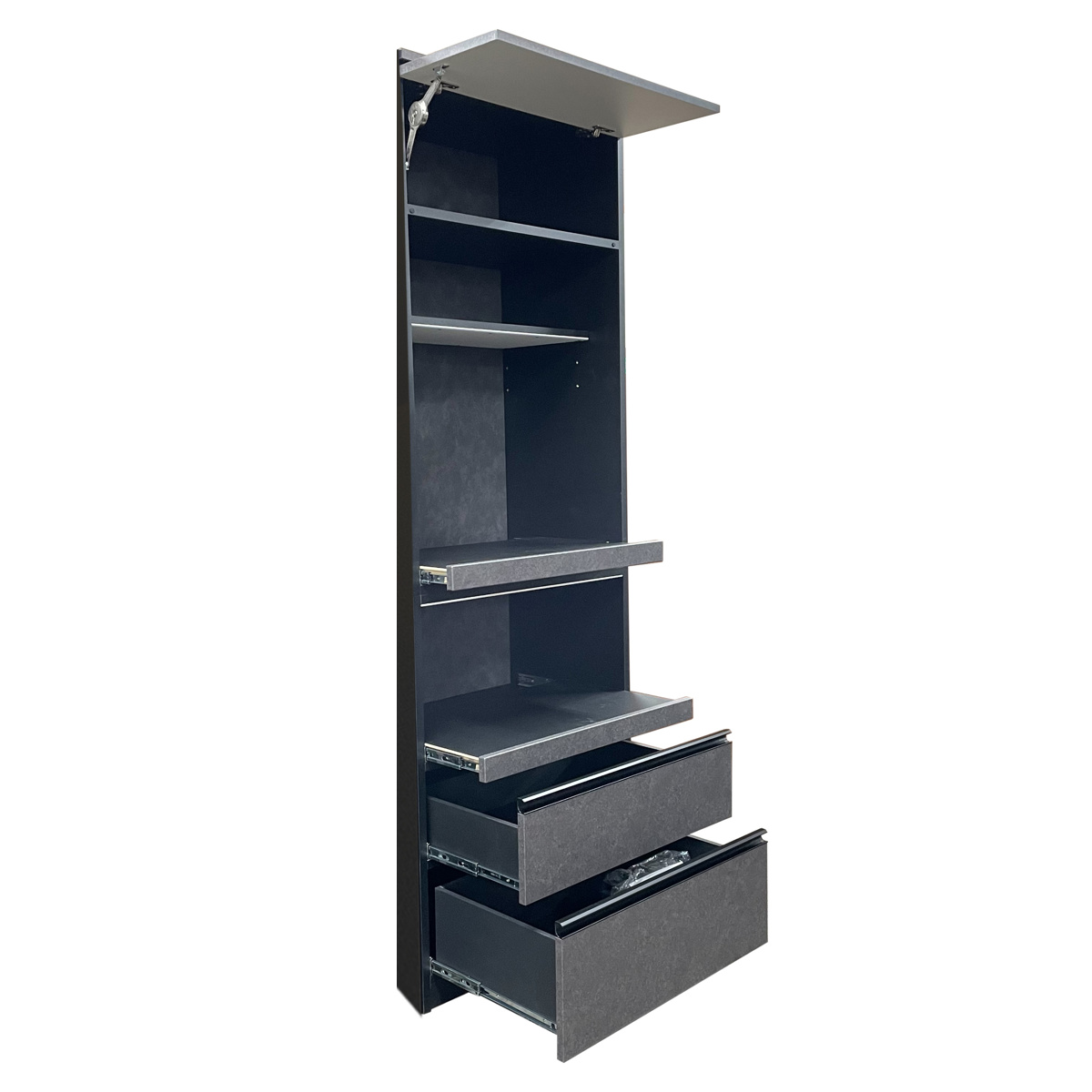 レンジボード ブラックガラス セラミック調 ハイグロスシート 幅70cm