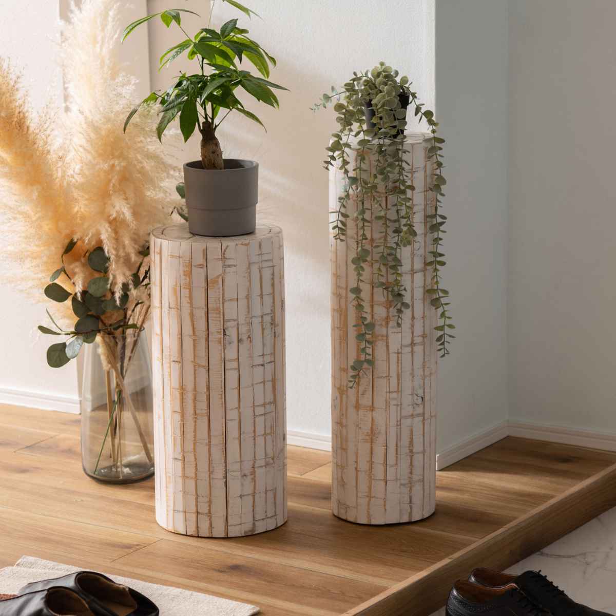 東谷 プランタースタンド グリーンベース 高さ40×直径30cm 木製