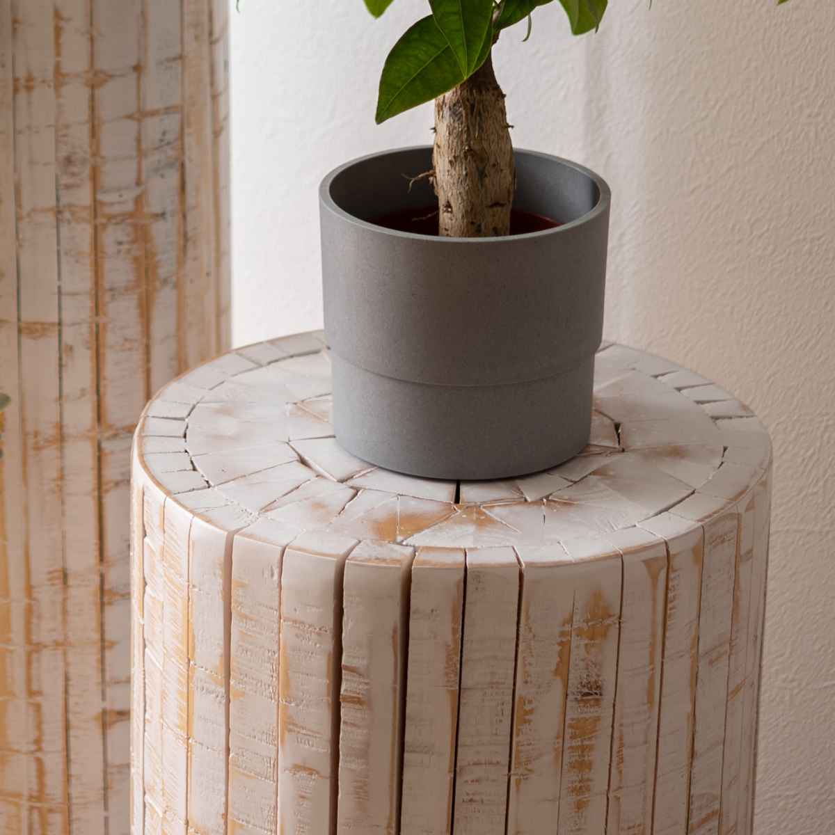 東谷 プランタースタンド グリーンベース 高さ40×直径30cm 木製