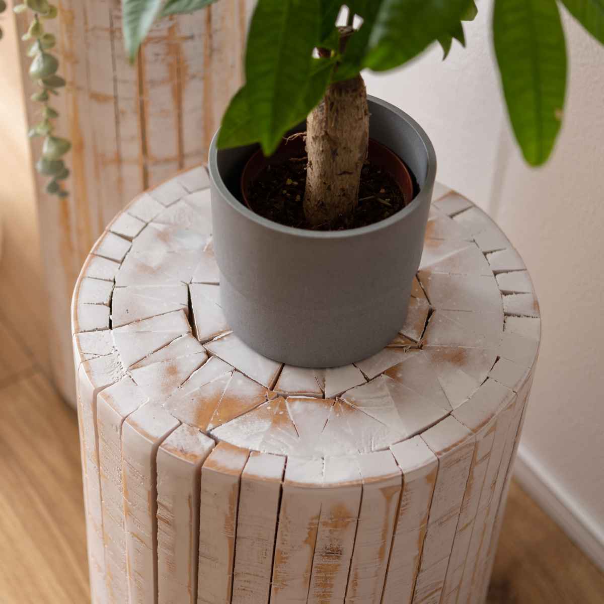 東谷 プランタースタンド グリーンベース 高さ40×直径30cm 木製