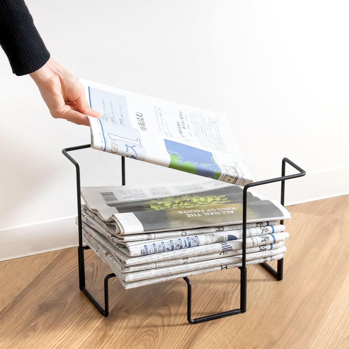DIY  雑誌ストッカー 楽天市場】新聞 ストッカー 収納したまま縛れる 新聞ラック 雑誌