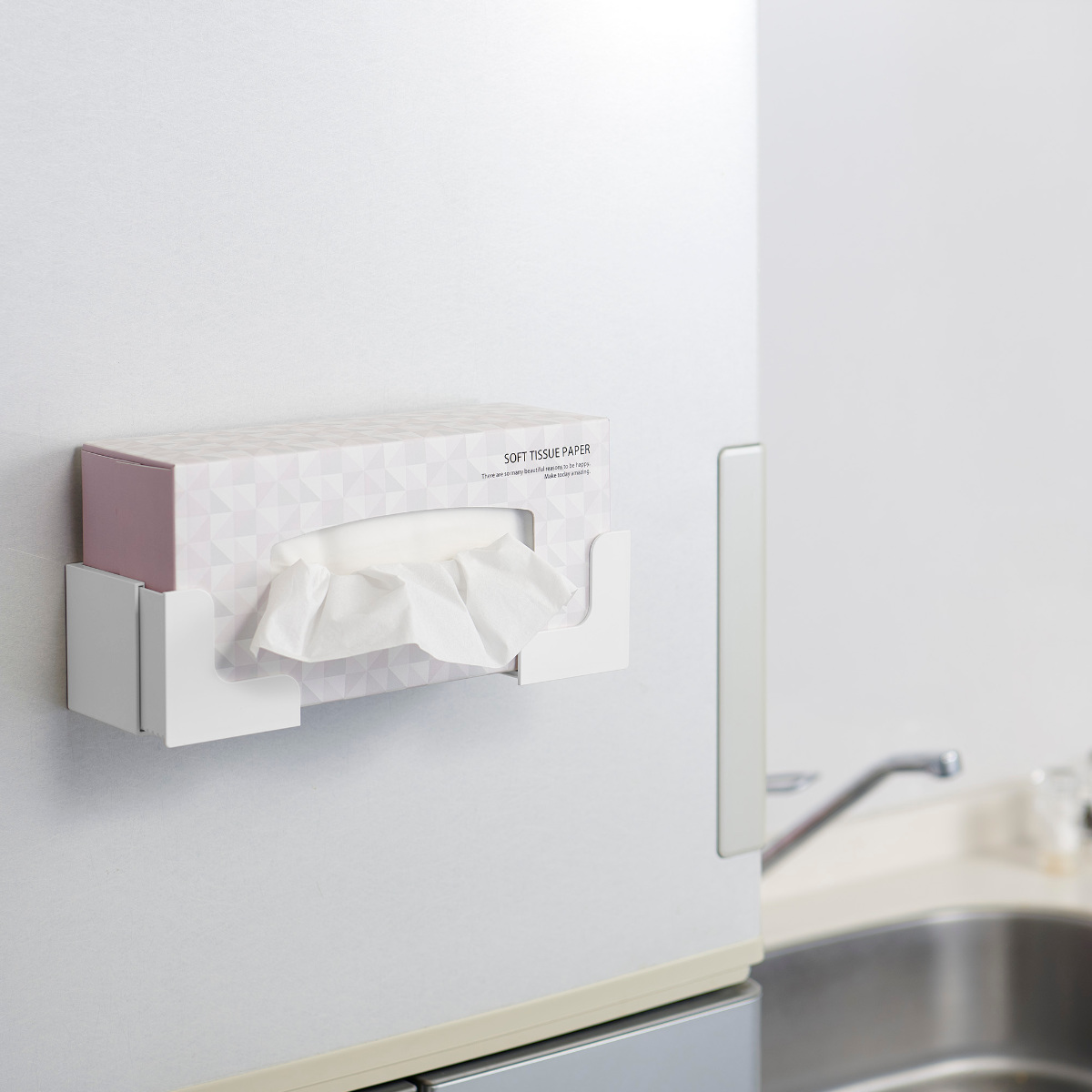 ボックスホルダー 伸縮ボックスホルダー （ 日本製 マグネット 冷蔵庫