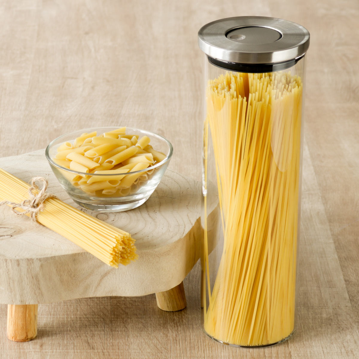 SALUS 保存容器 プレス キャニスター パスタ （ セイラス 密閉 ガラス