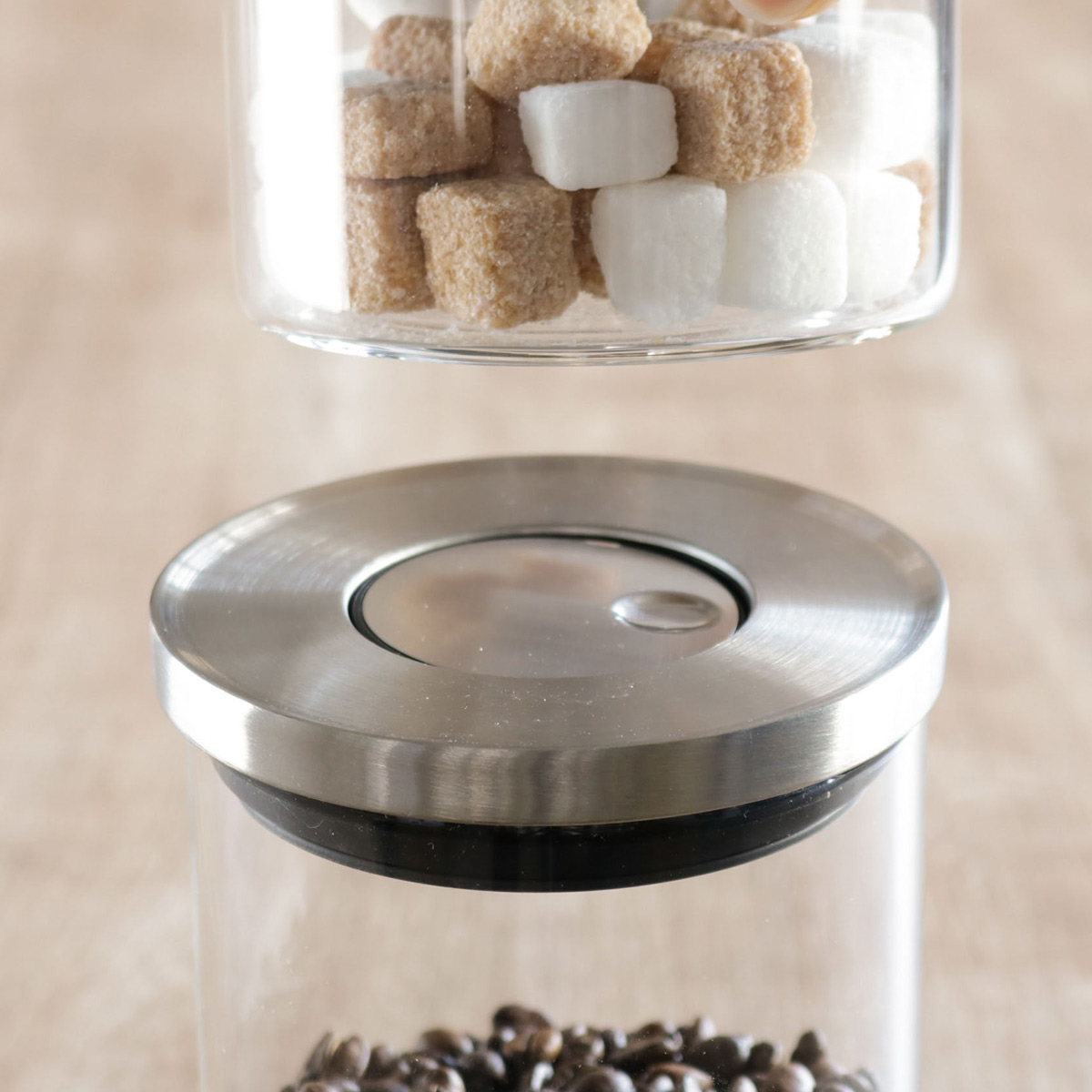 SALUS 保存容器 プレス キャニスター パスタ （ セイラス 密閉 ガラス