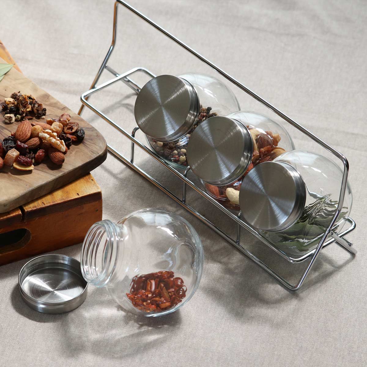 保存容器 パレルモ スパイスラック 4個入 SALUS （ セイラス 密閉