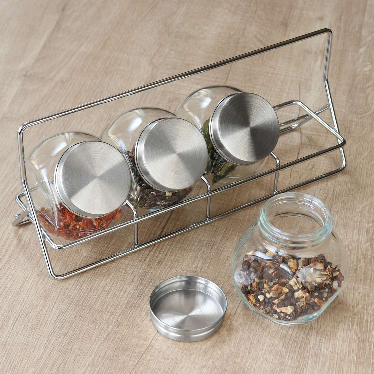 保存容器 パレルモ スパイスラック 4個入 SALUS （ セイラス 密閉