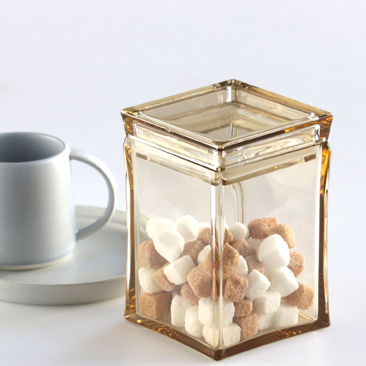 保存容器 900ml アンバー スクエアキャニスター M SALUS （ セイラス