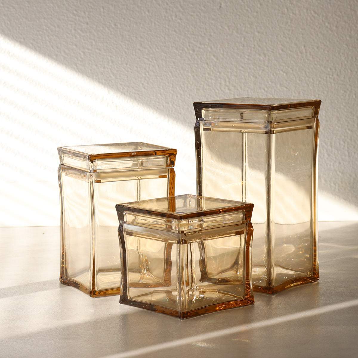 保存容器 470ml アンバー スクエアキャニスター S SALUS （ セイラス