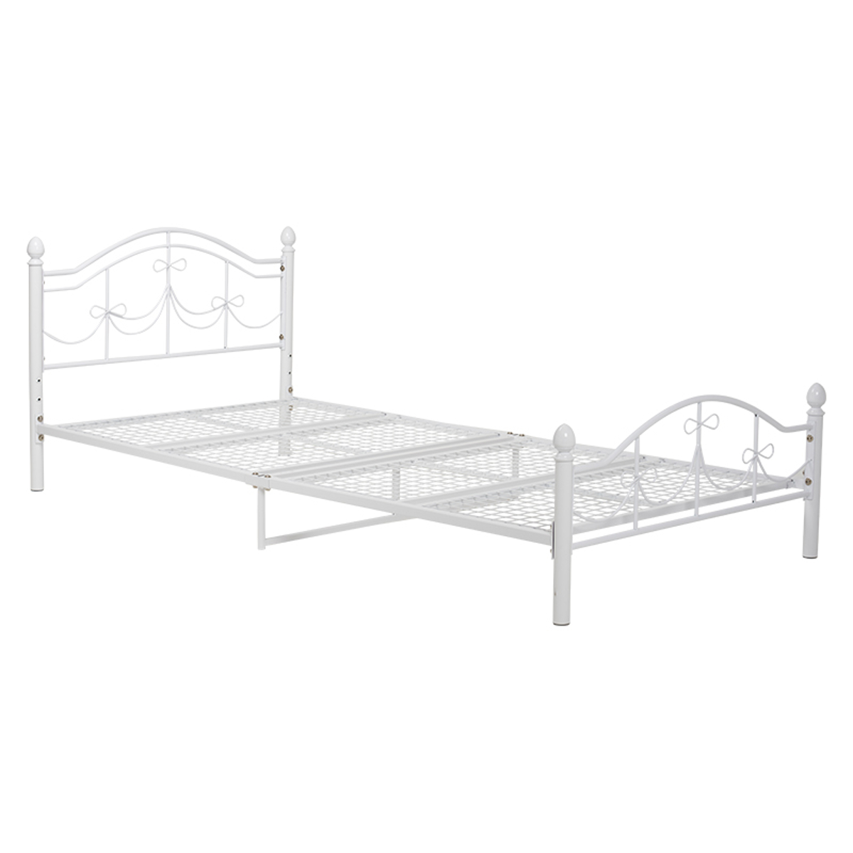 HAGiHARA（萩原） ベッド シングルベッド ベッドフレーム 姫系 白家具