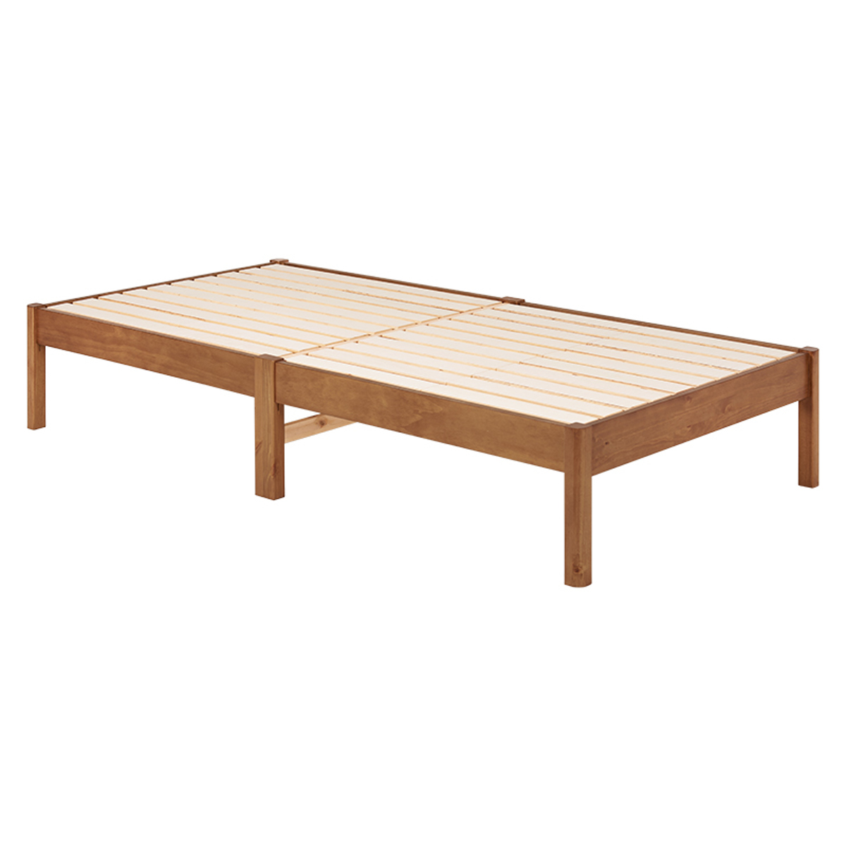 すのこベッド シングル 簡単組立 すのこ板 ベッド （ ベッドフレーム フレームのみ 頑丈 木製 天然木 ）｜livingut｜02