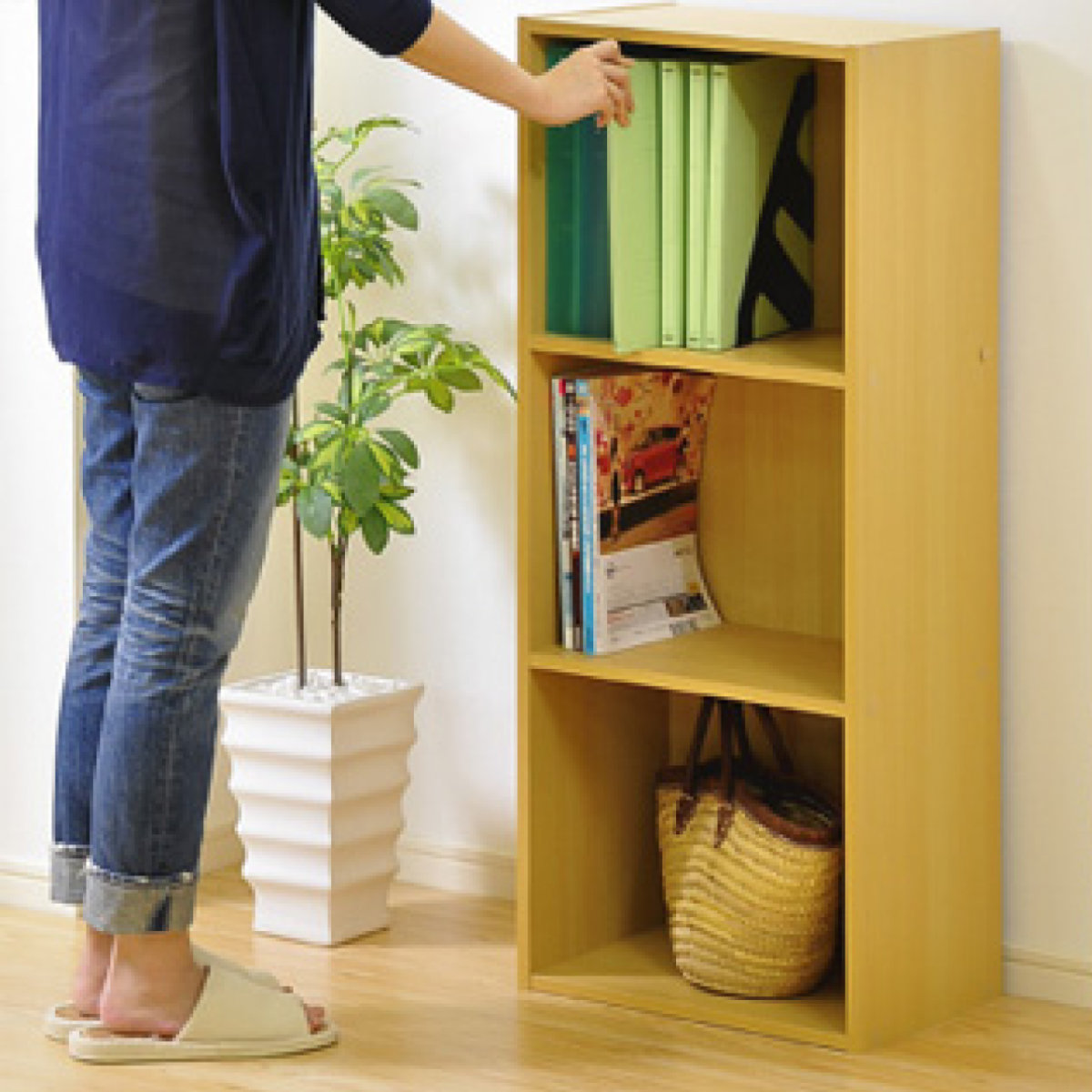 ホームテイスト（HOME taste） カラーボックス 幅42cm 3段 A4収納