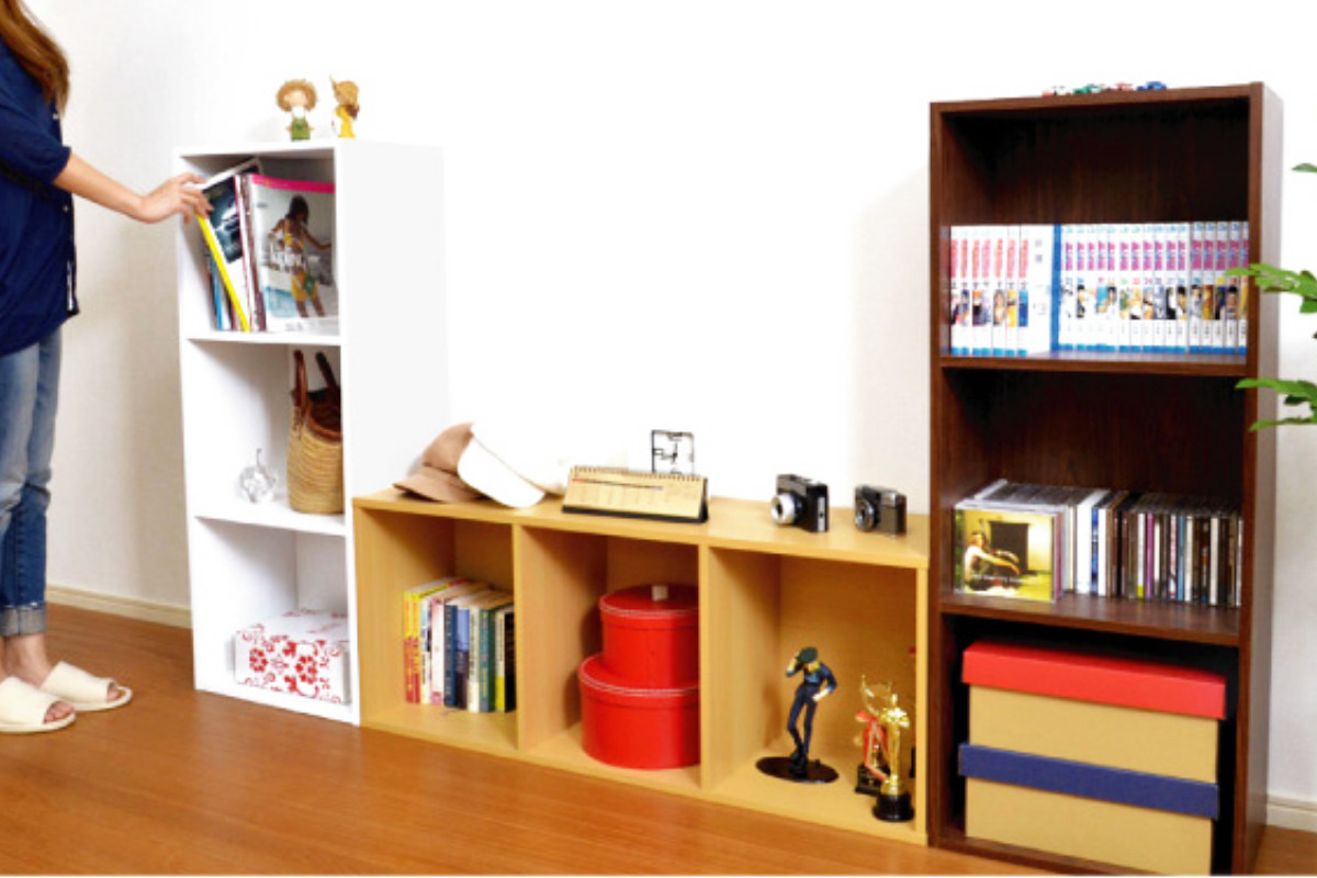 ホームテイスト（HOME taste） カラーボックス 幅42cm 3段 A4収納 3台