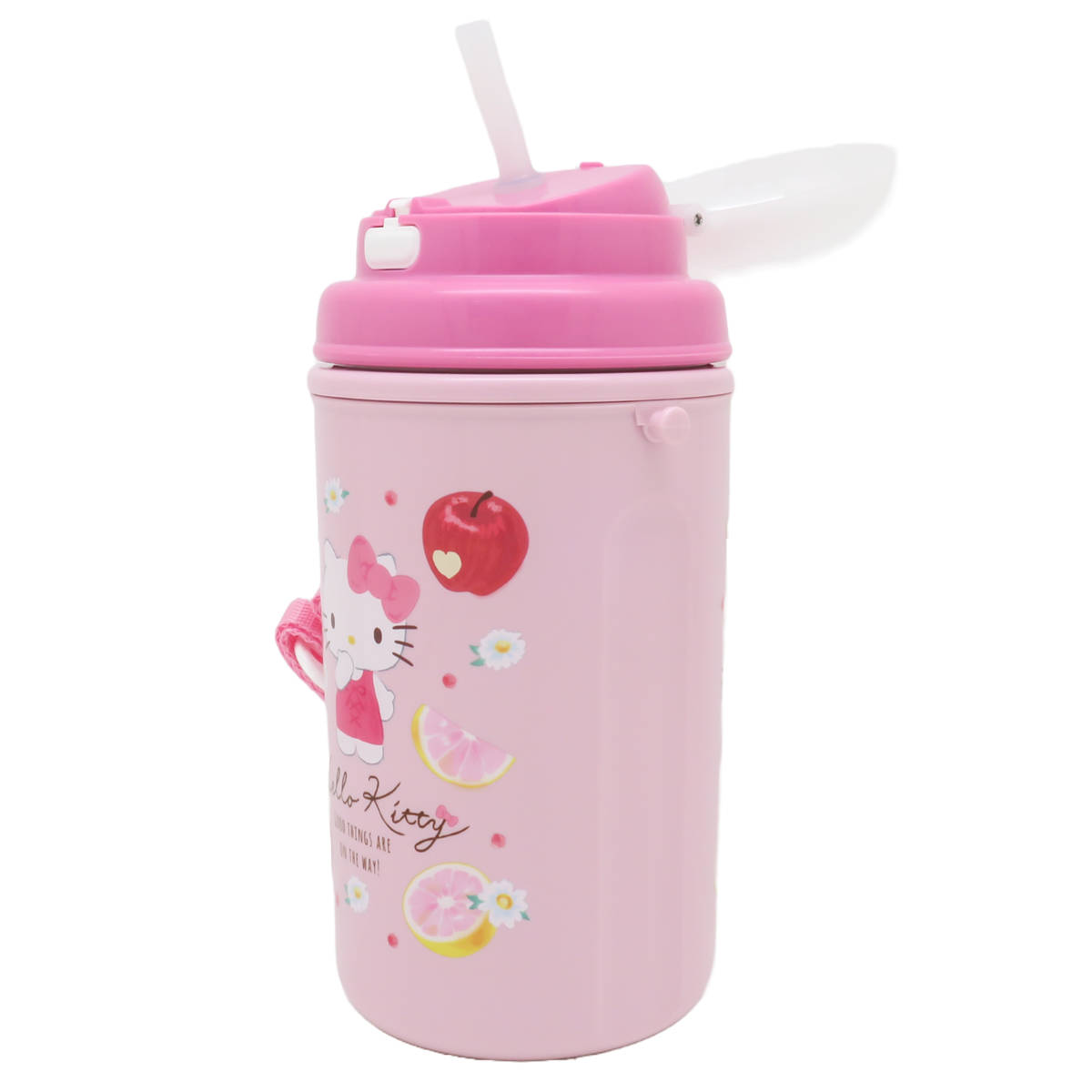 OSK（オーエスケー） 水筒 ストロー付水筒 ハローキティフルーツ 450ml
