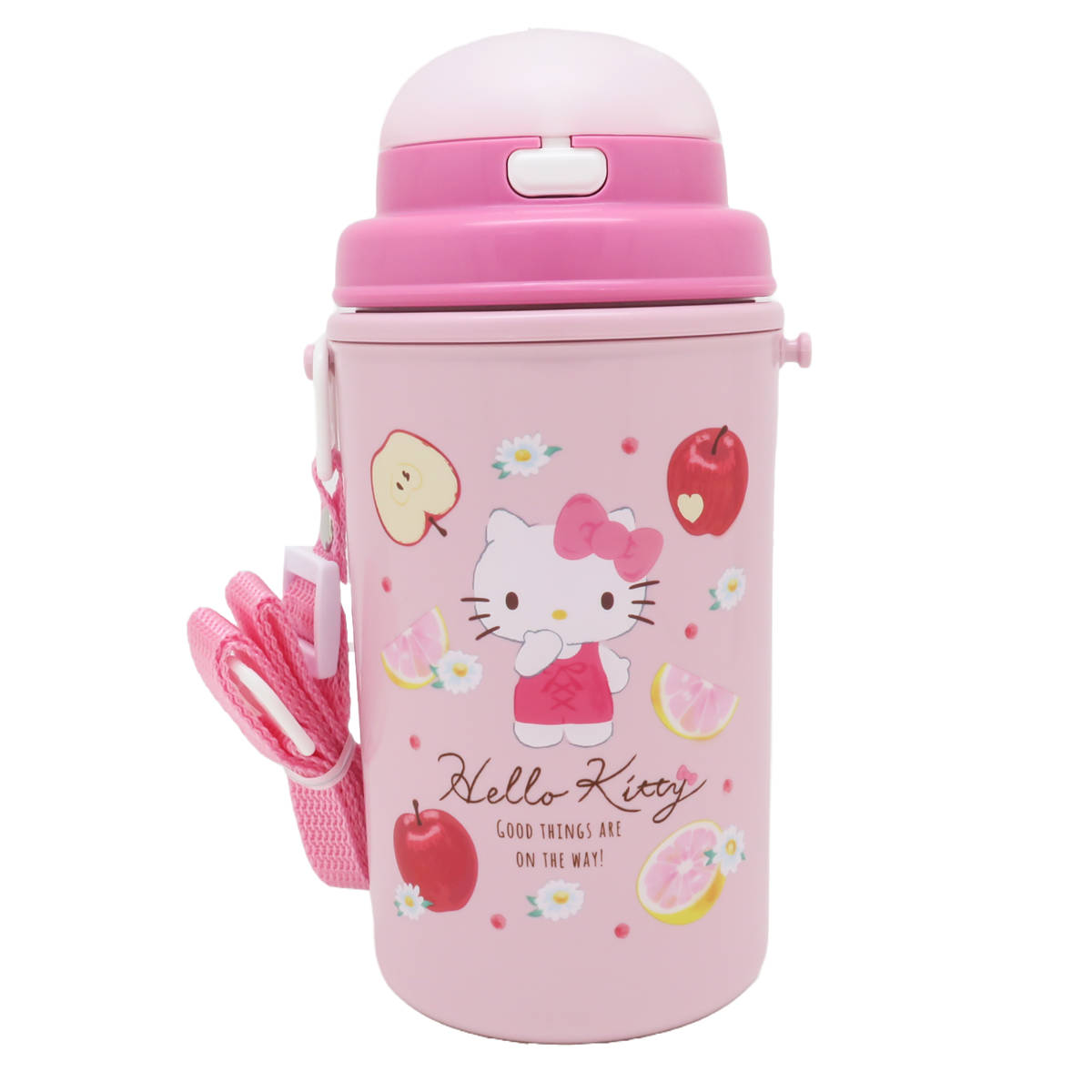 OSK（オーエスケー） 水筒 ストロー付水筒 ハローキティフルーツ 450ml