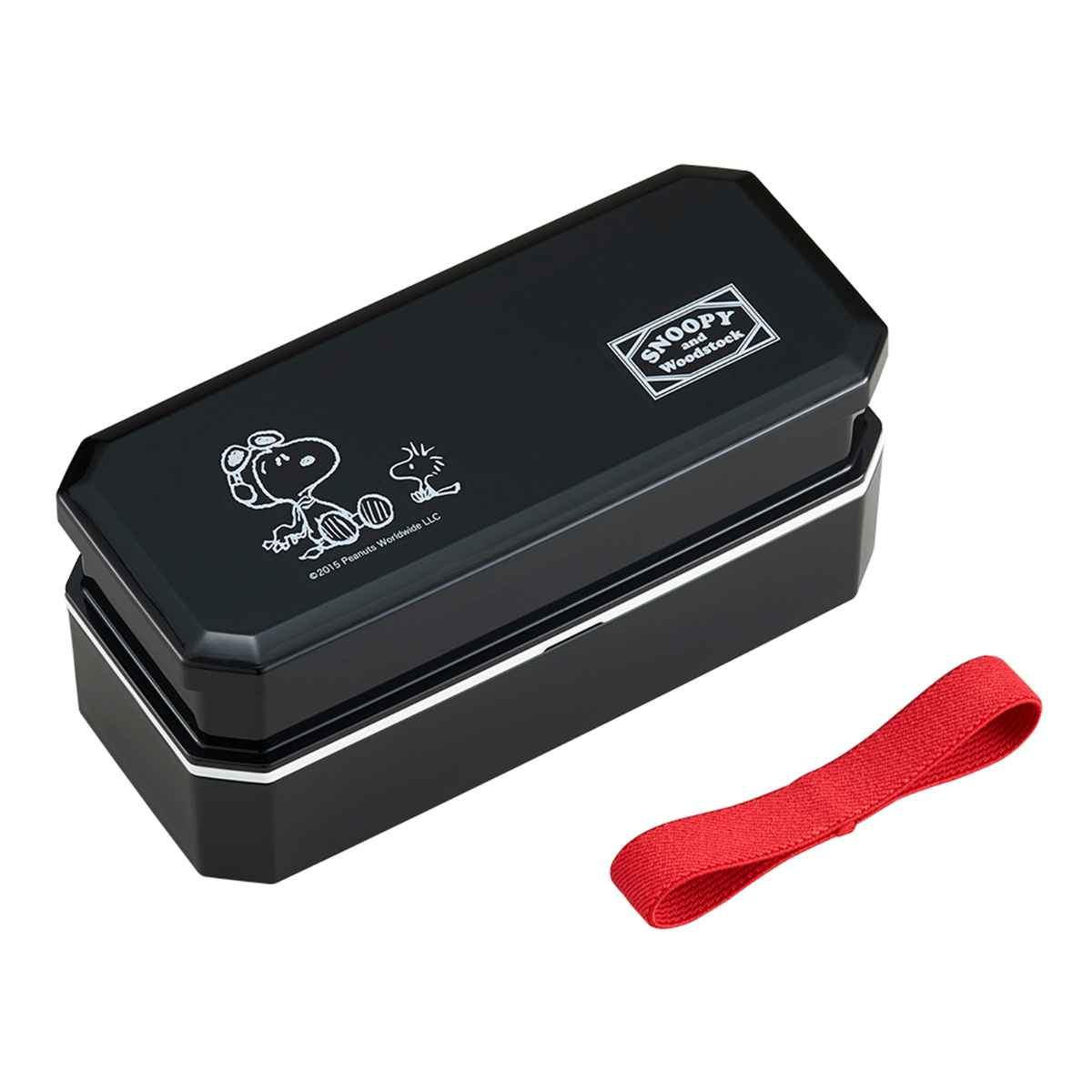 SNOOPY お弁当箱 2段 松花堂弁当箱 スヌーピーBlack 600ml （ 食