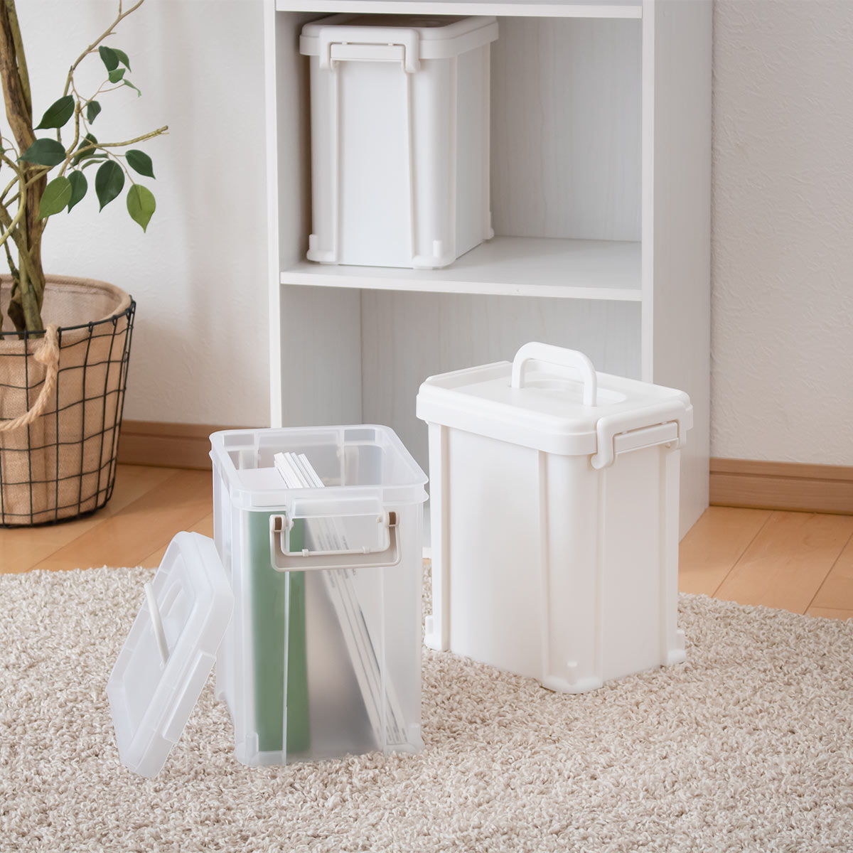 SANKA 収納ボックス ナチュラトラックス 幅24.5×奥行17.2×高さ26cm 24L