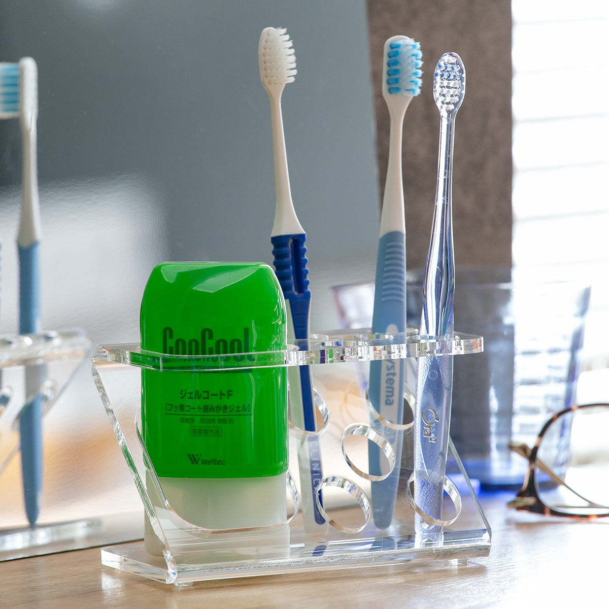 Trytec 特典付き 歯ブラシスタンド amenist アクリル製 Z型 日本製
