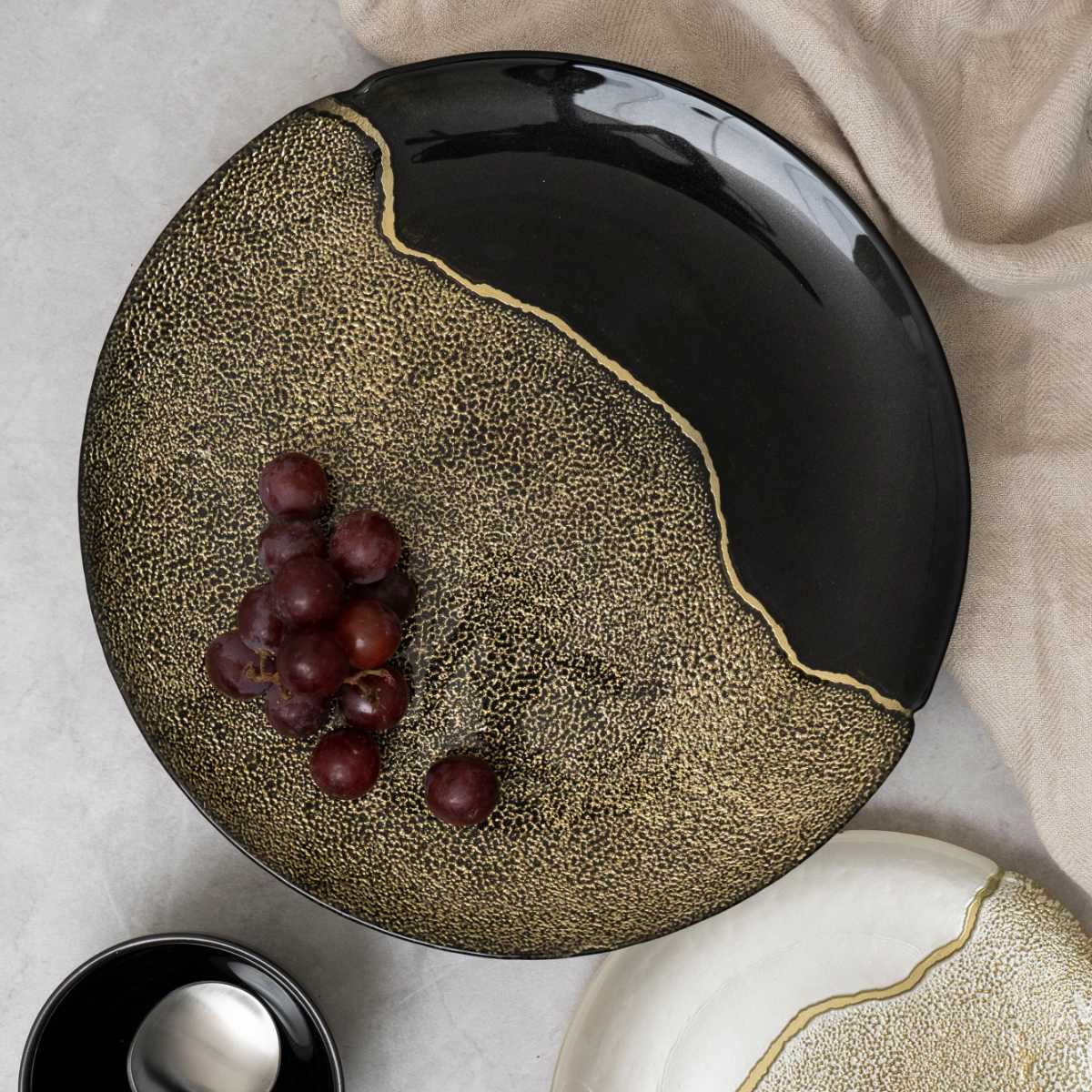 プレート 28cm Bijou ビジュ ガラス （ 大皿 ガラスプレート ガラス製