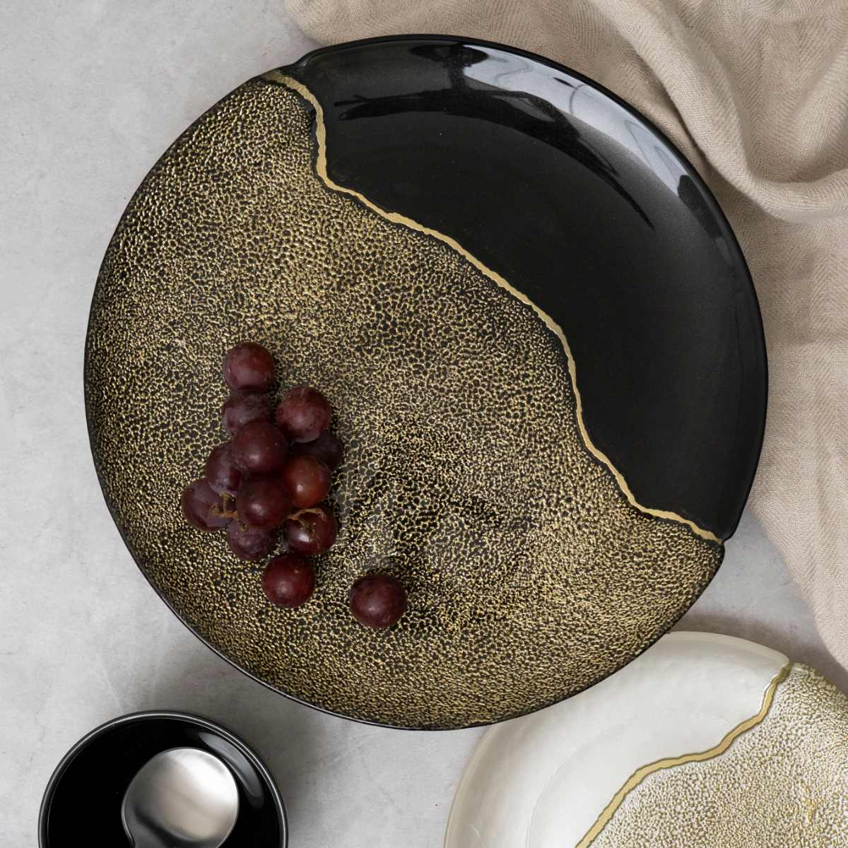 プレート 28cm Bijou ビジュ ガラス （ 大皿 ガラスプレート ガラス製