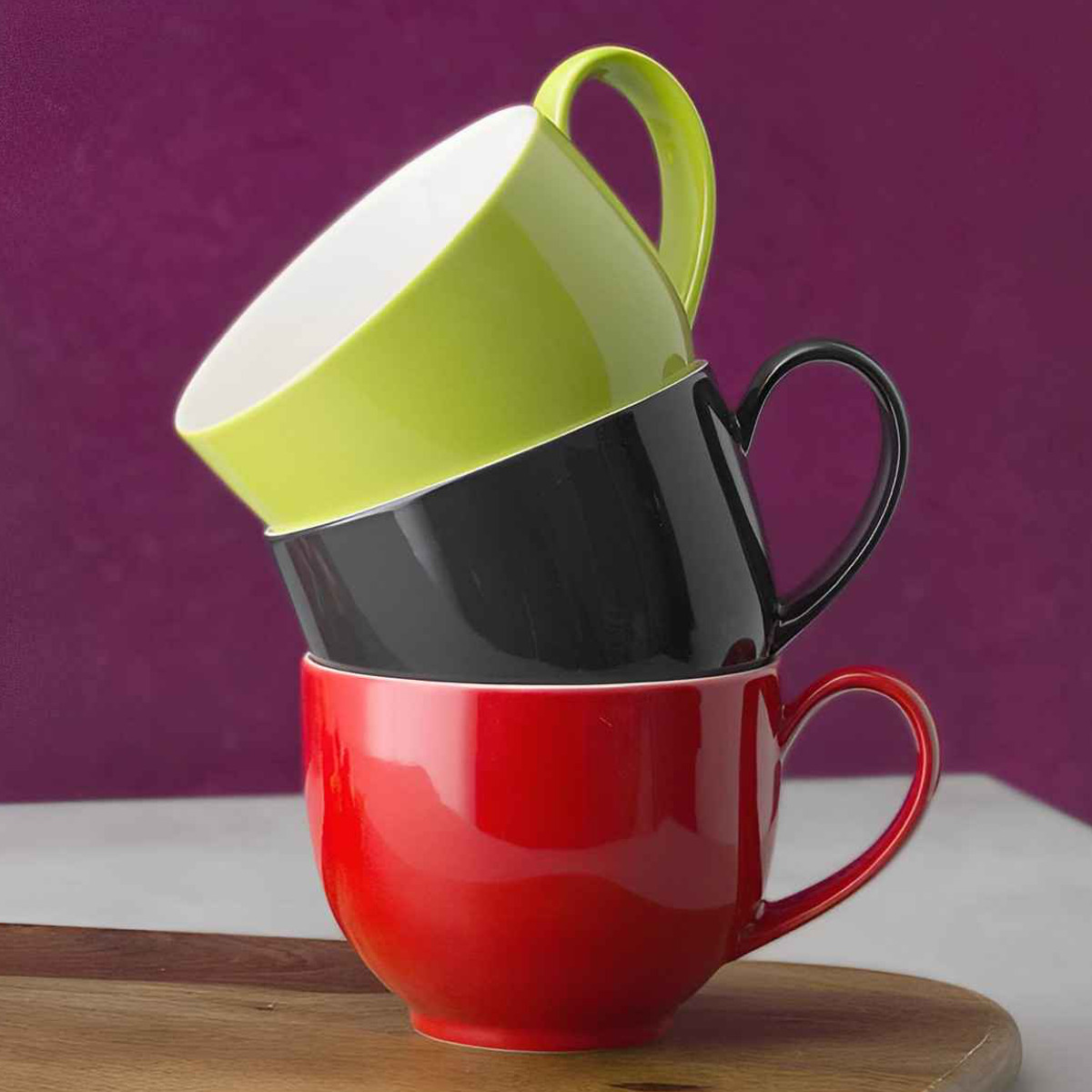 マグカップ他 マグカップ 295ml Qティーカップ ハンドル 陶器 （ 食洗機対応 電子