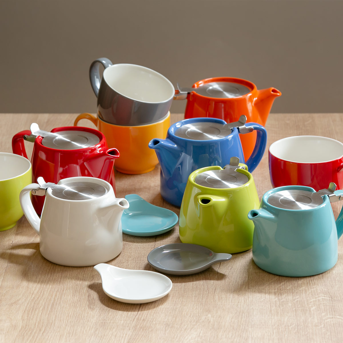 ティーポット 530ml スタンプティーポット 硬質陶器 （ 食洗機対応