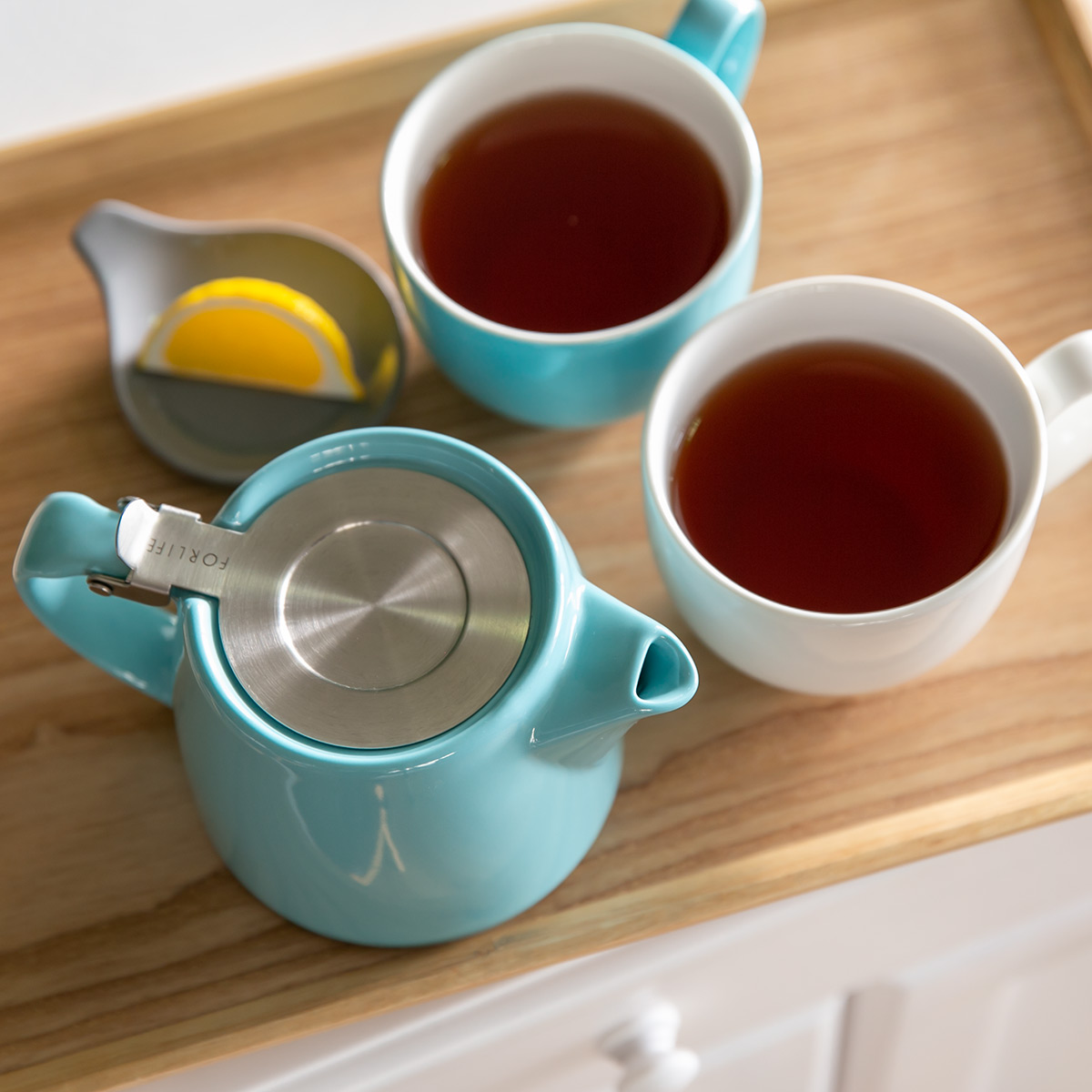 FORLIFE JAPAN ティーポット 530ml スタンプティーポット 硬質陶器