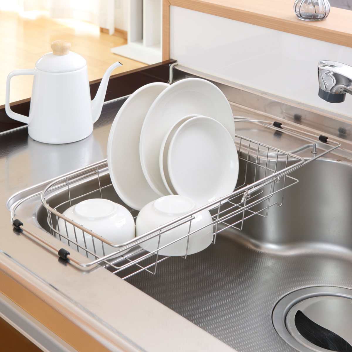 水切りラック アットアクア ステンレス製 シン...の詳細画像3