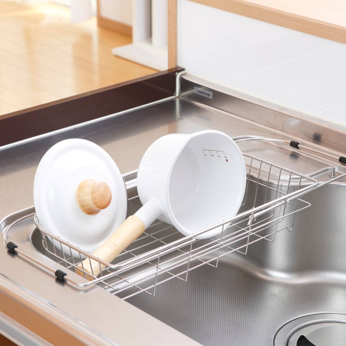 水切りラック アットアクア ステンレス製 シン...の詳細画像4