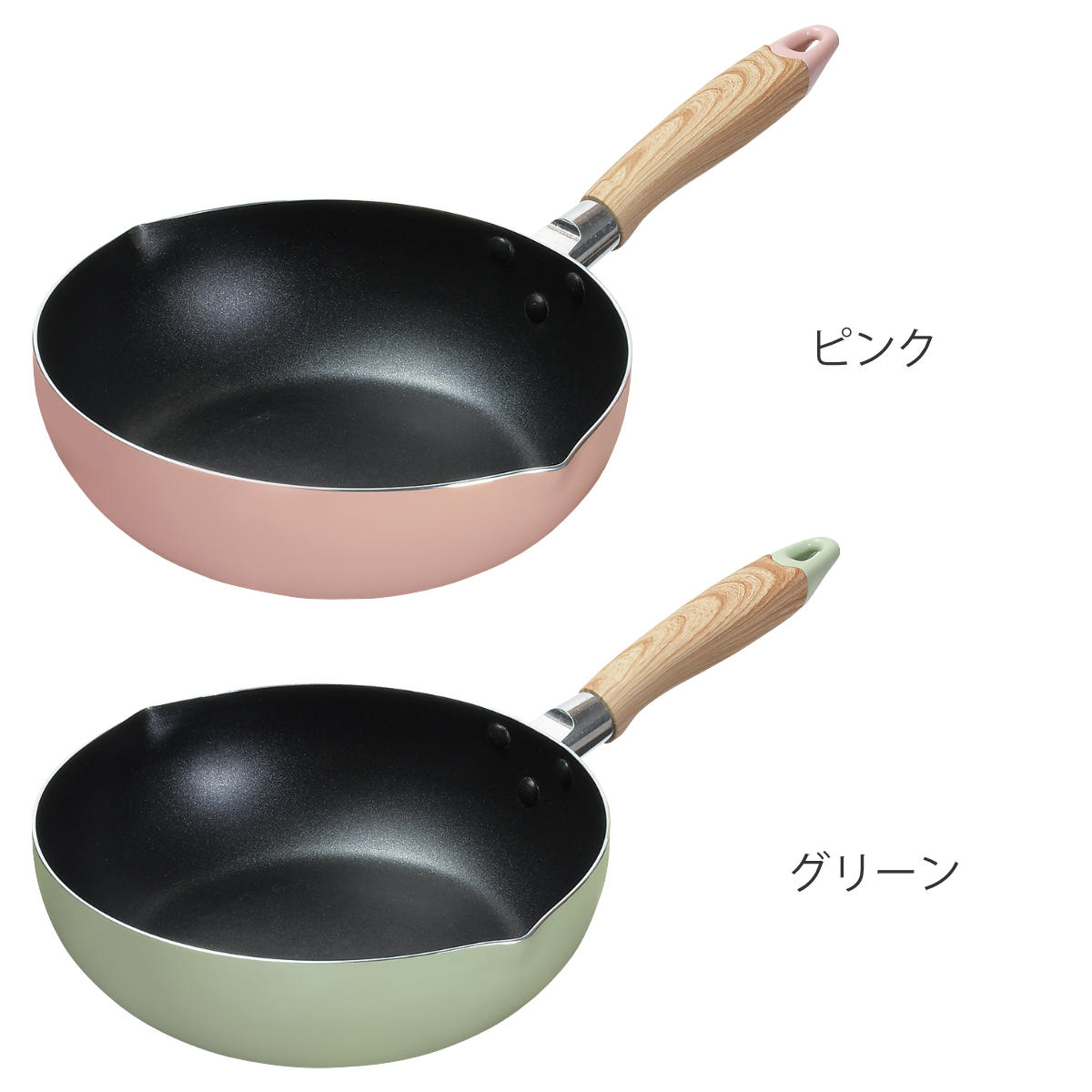 パール金属 フライパン 24cm 深型 IH対応 フッ素加工 ナチュラルクック