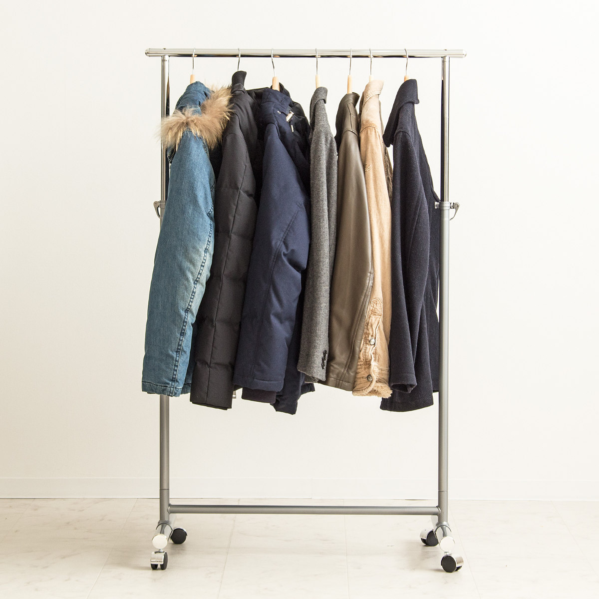 岩附 ハンガーラック 高耐荷重 幅80cm （ パイプハンガー 頑丈 耐荷重