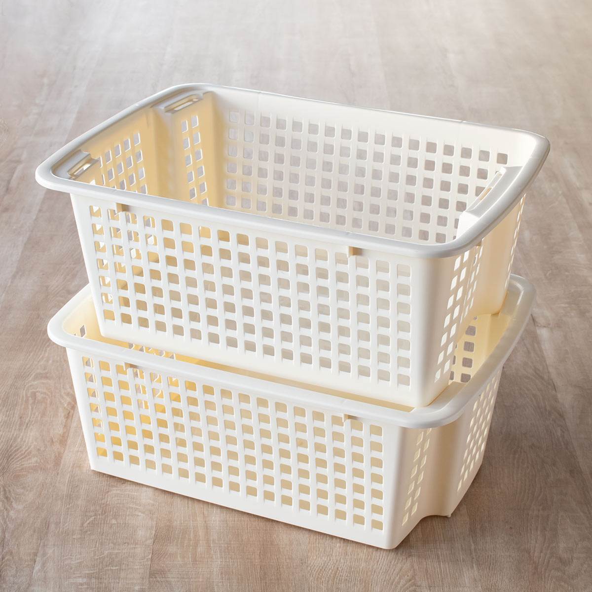 バスケット 浅型 積み重ね 収納ケース ポップアップ スタッキング かご