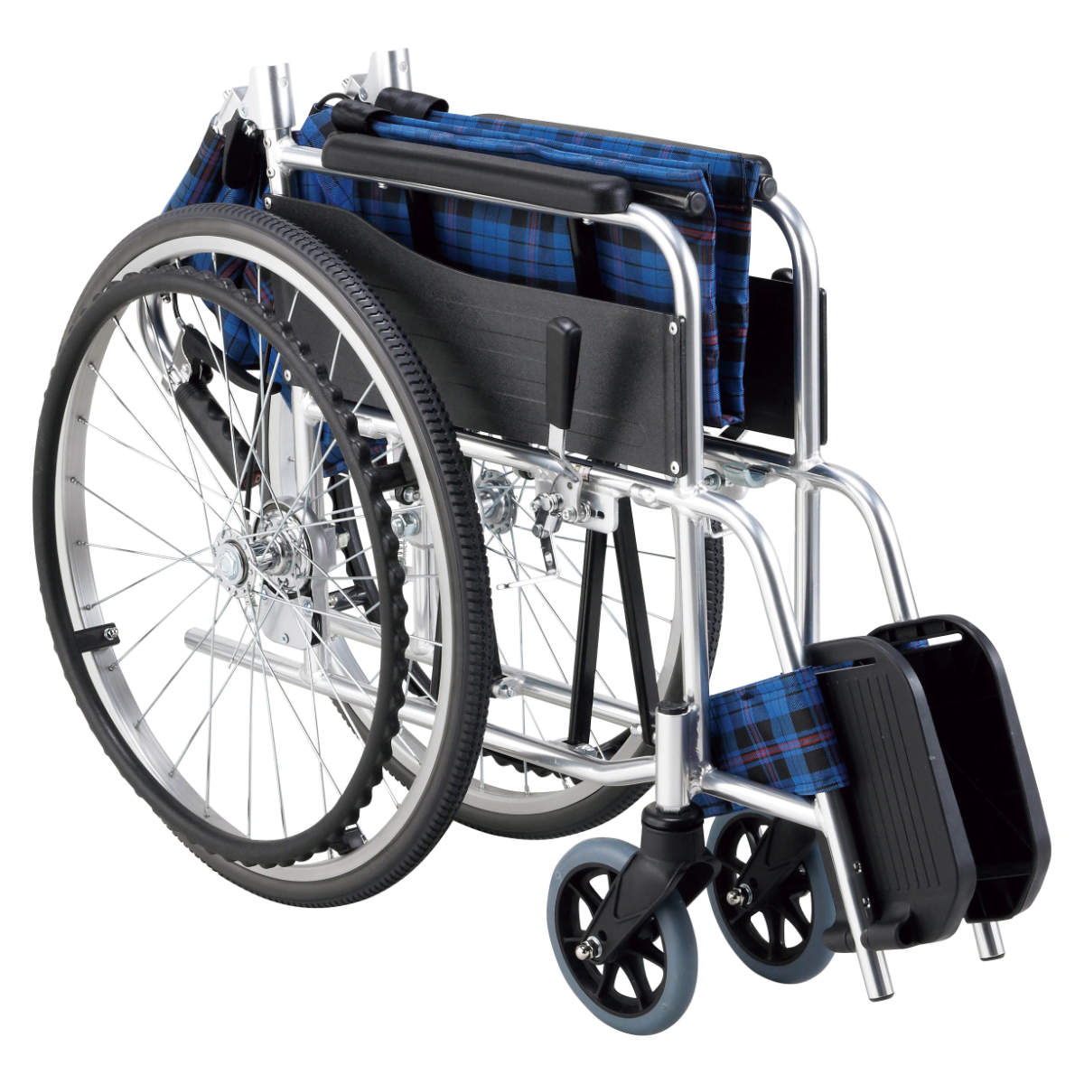 マキテック 車いす 標準 自走式 背折れタイプ 座面幅40cm 非課税