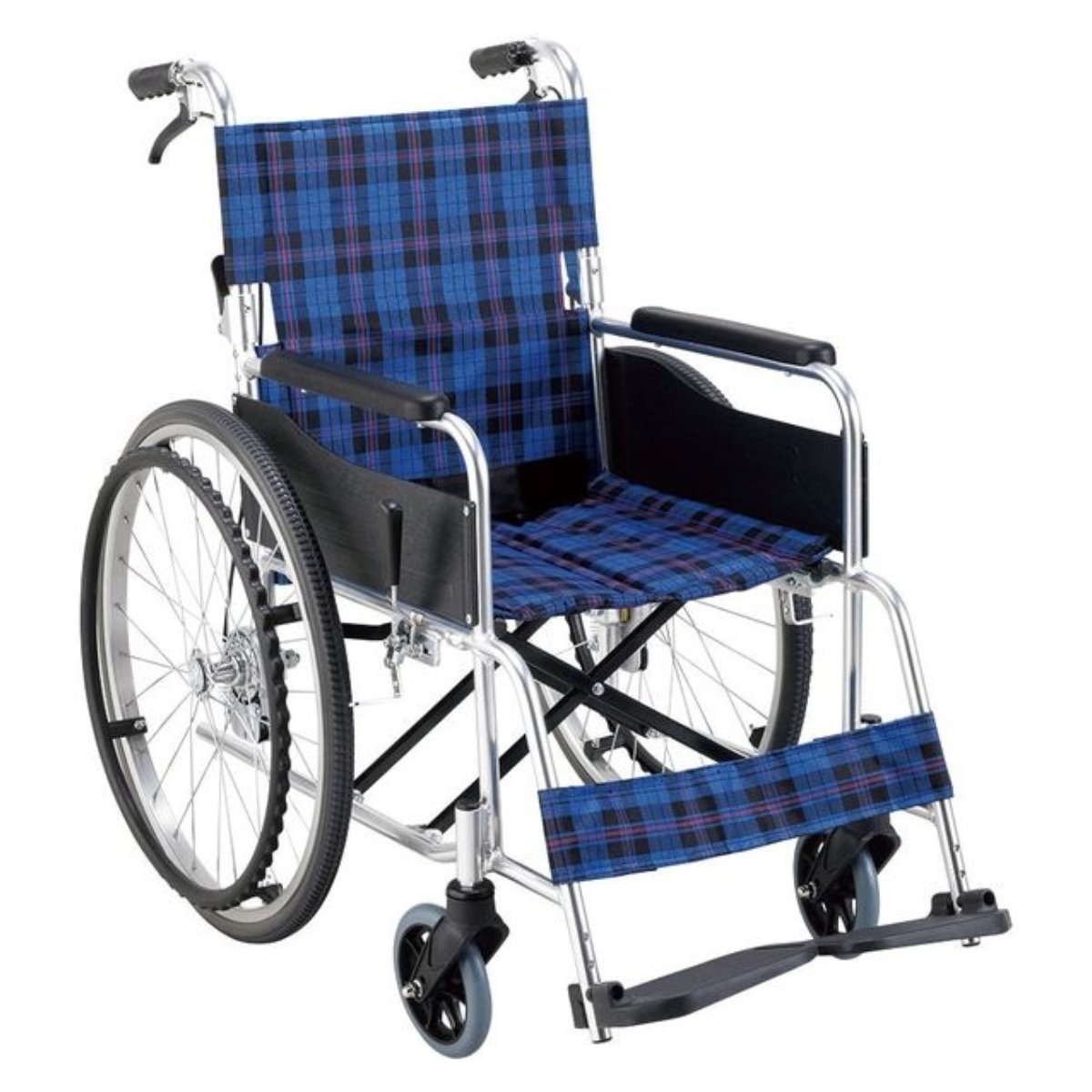 車いす 標準 自走式 背折れタイプ 座面幅40cm 非課税 （ 車椅子 