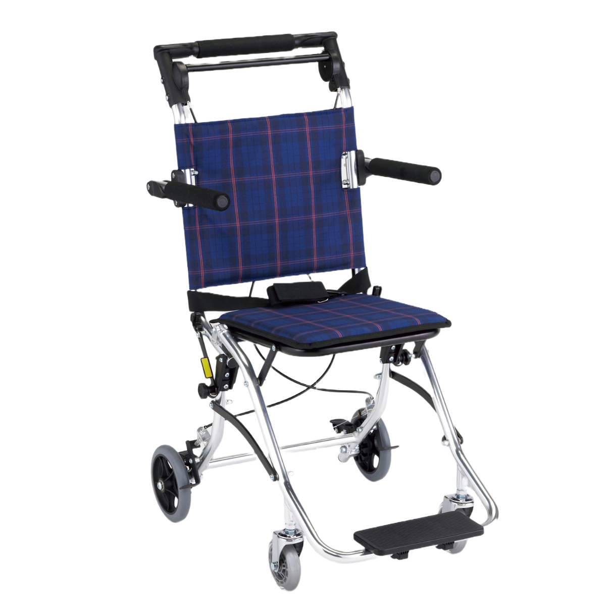 【美品】マキテック コンパクト介助車 NP-002 折りたたみ式 軽量 車椅子 マキテック 車いす テイク 介助式 背折れタイプ 軽量 座面幅30cm