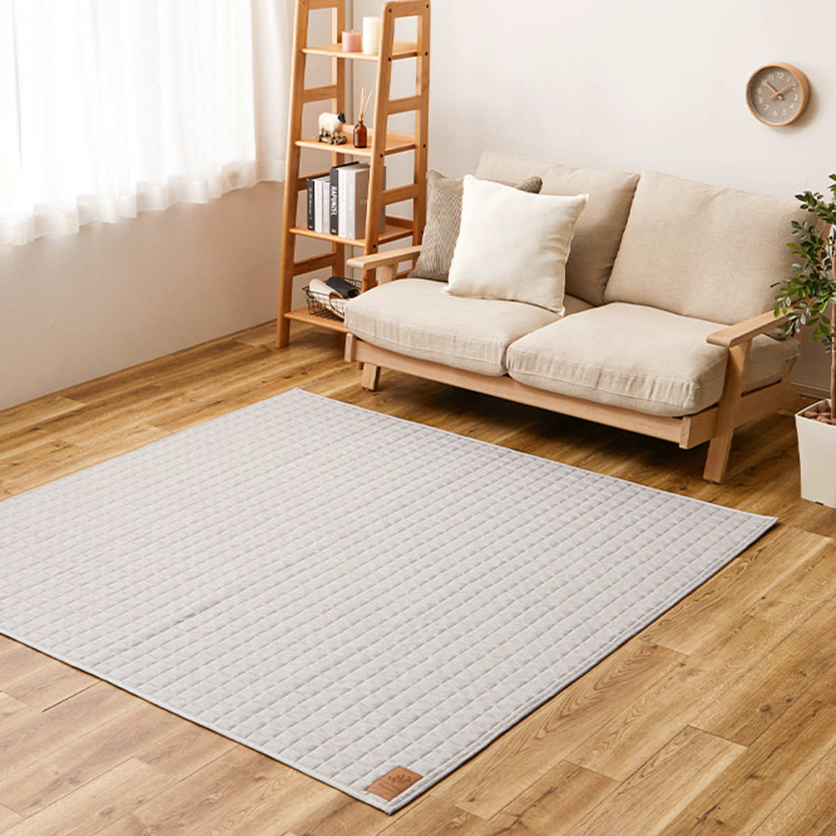 HAGiHARA（萩原） ラグ スウェットキルト 130×190cm 洗える オール