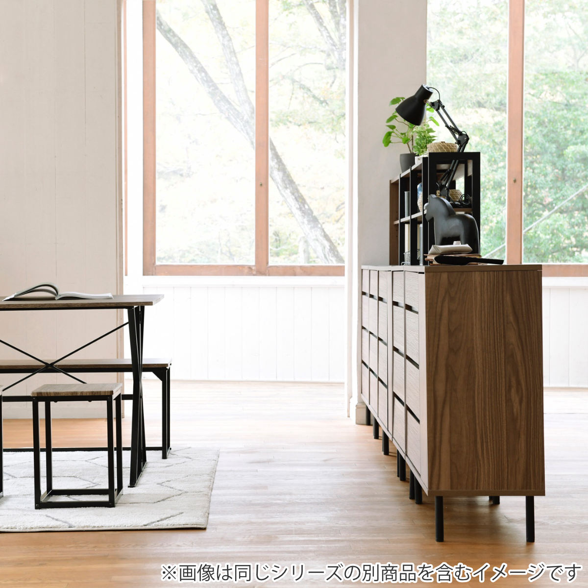 ハイチェスト オープン上棚付 北欧モダン Frsser 約幅56cm （ 脚付