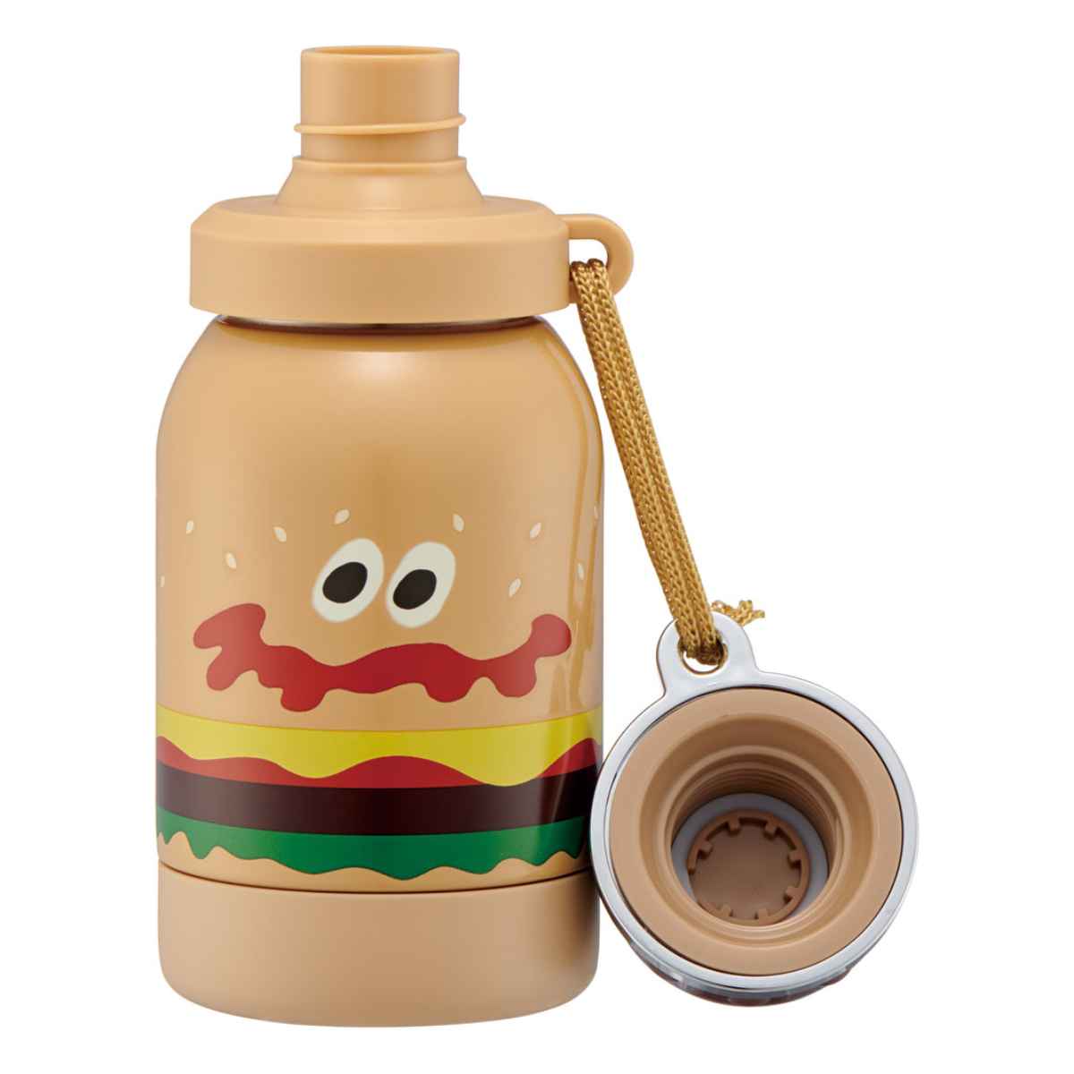 スケーター 水筒 直飲み 380ml 1層 ステンレス ボトル 常温用 バーガー