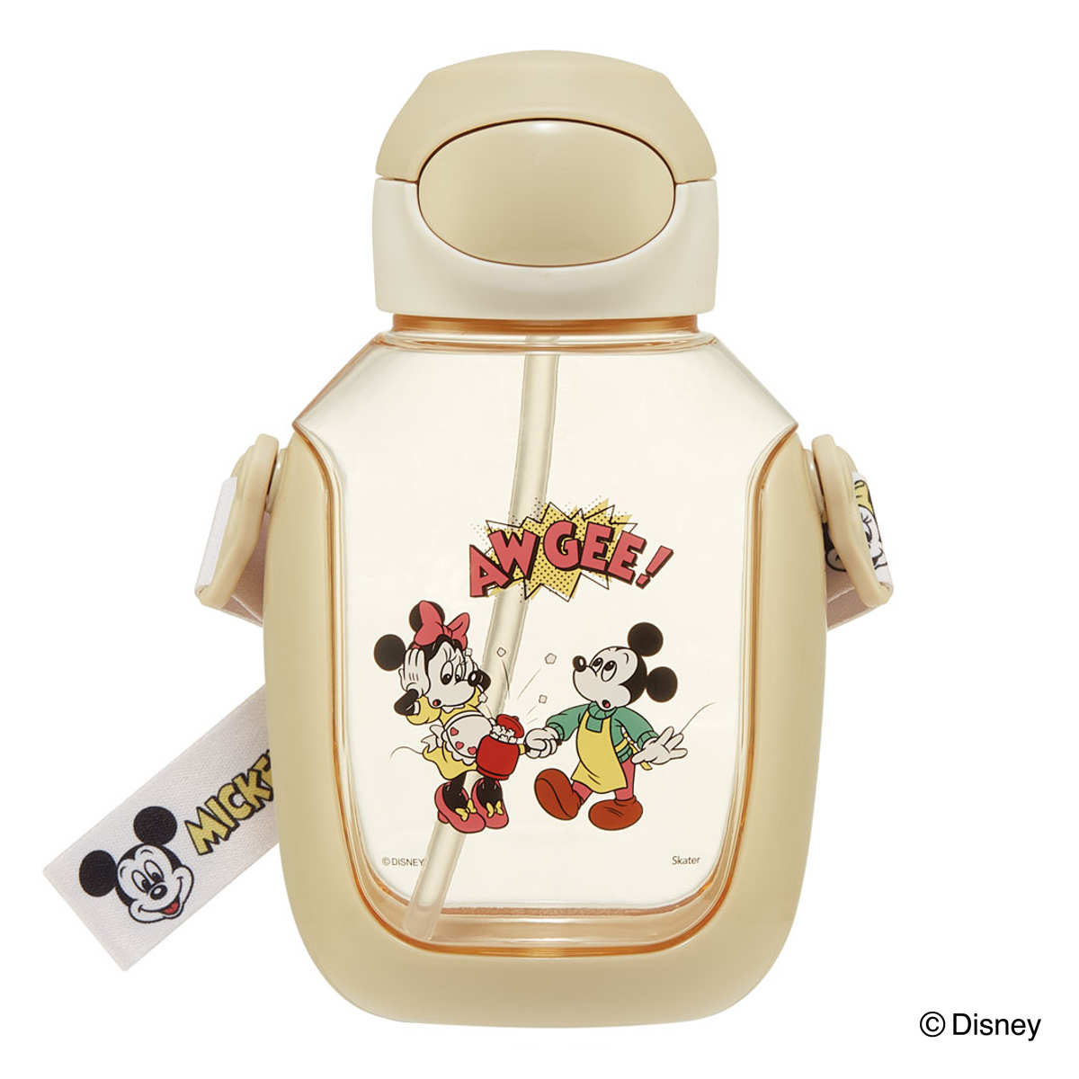 スケーター 水筒 530ml ワンプッシュ ストロー 子供