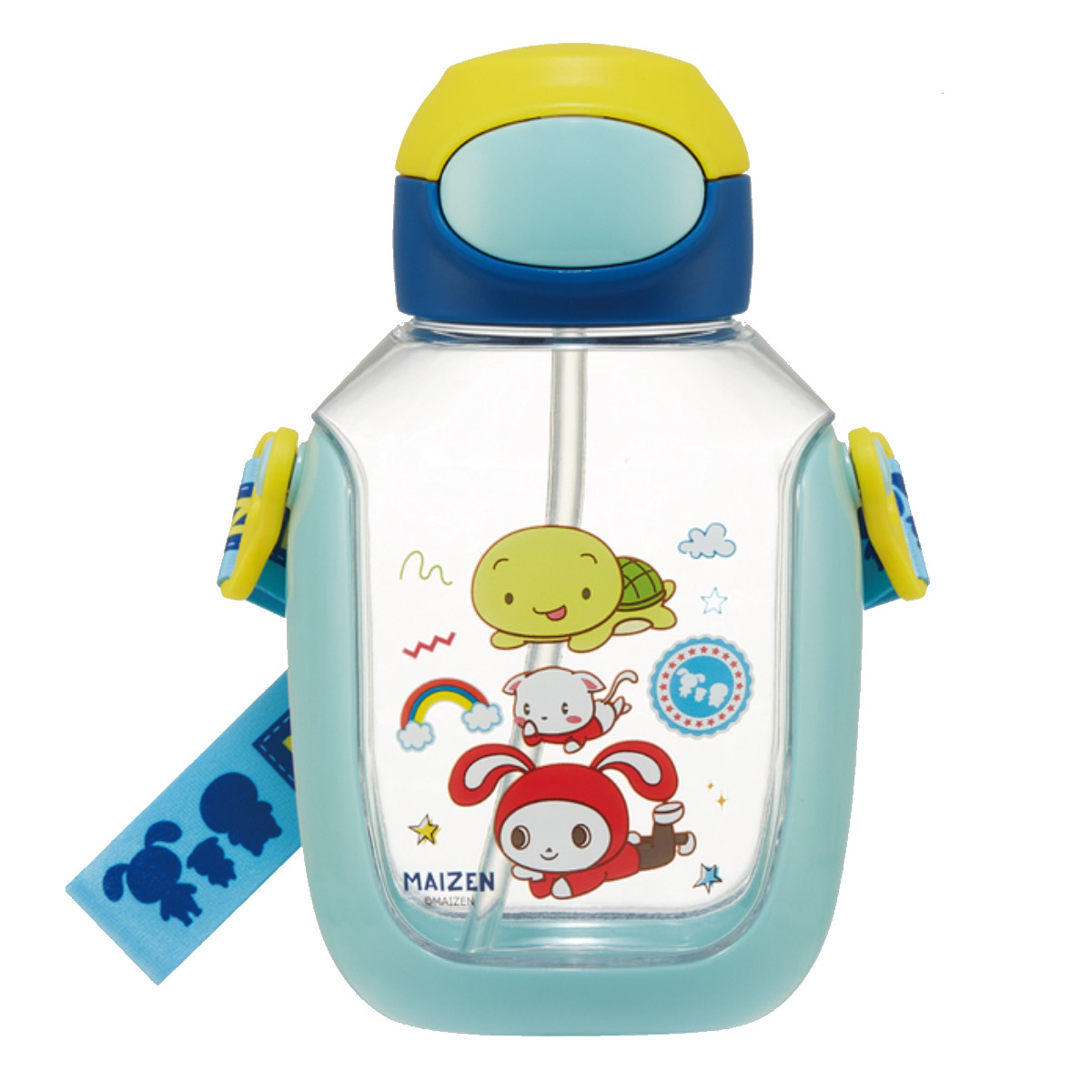 スケーター 水筒 530ml ワンプッシュ ストロー 子供