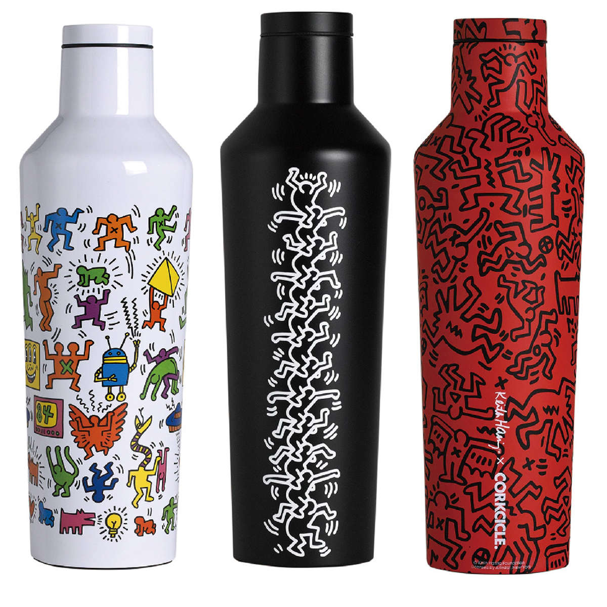 水筒 470ml 保温 保冷 CORKCICLE キースヘリング CANTEEN White 16oz