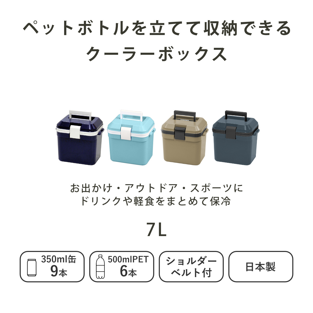クーラーボックス 7L 小型 アイセル10 ハードタイプ ( 保冷 クーラーBOX 保冷ボックス クーラーバッグ 冷蔵ボックス 7リットル ) 関連画像2
