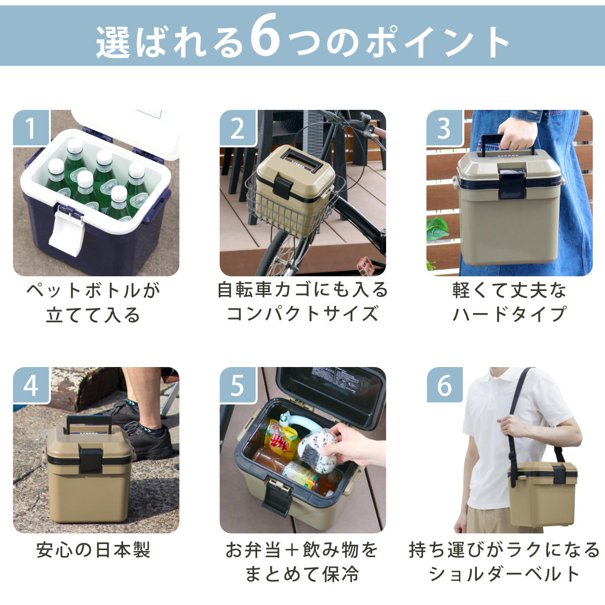クーラーボックス 7L 小型 アイセル10 ハードタイプ ( 保冷 クーラーBOX 保冷ボックス クーラーバッグ 冷蔵ボックス 7リットル ) 関連画像5